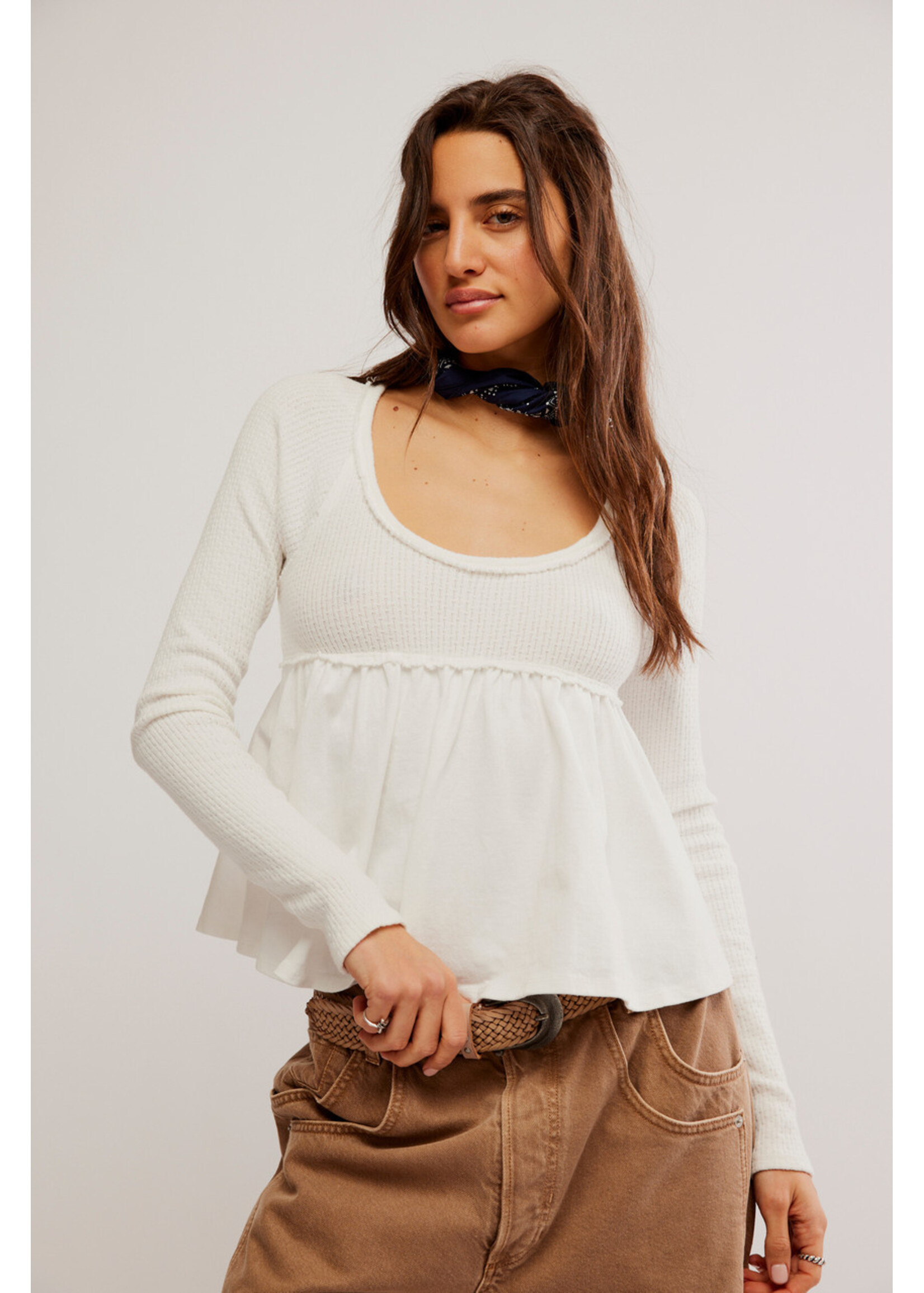 Free People Free People Found Your Babydoll Top - Ivory
