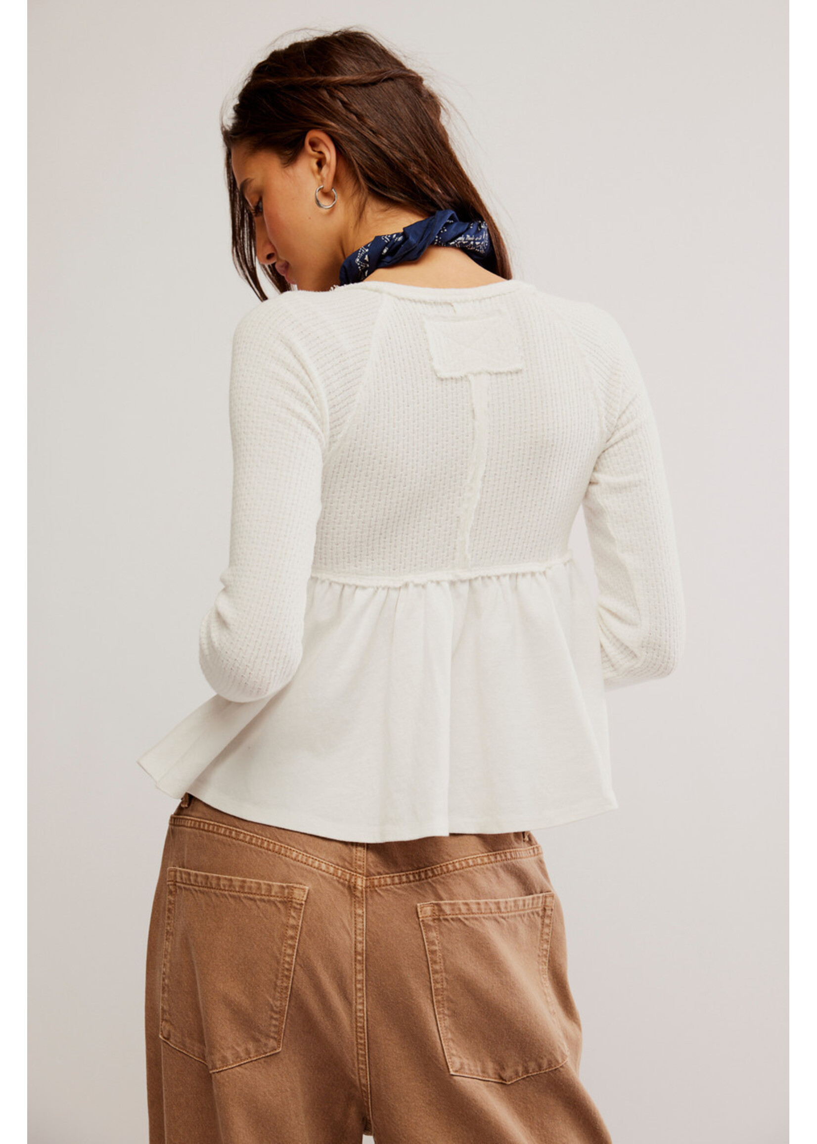 Free People Free People Haut Found Your Babydoll - Ivory