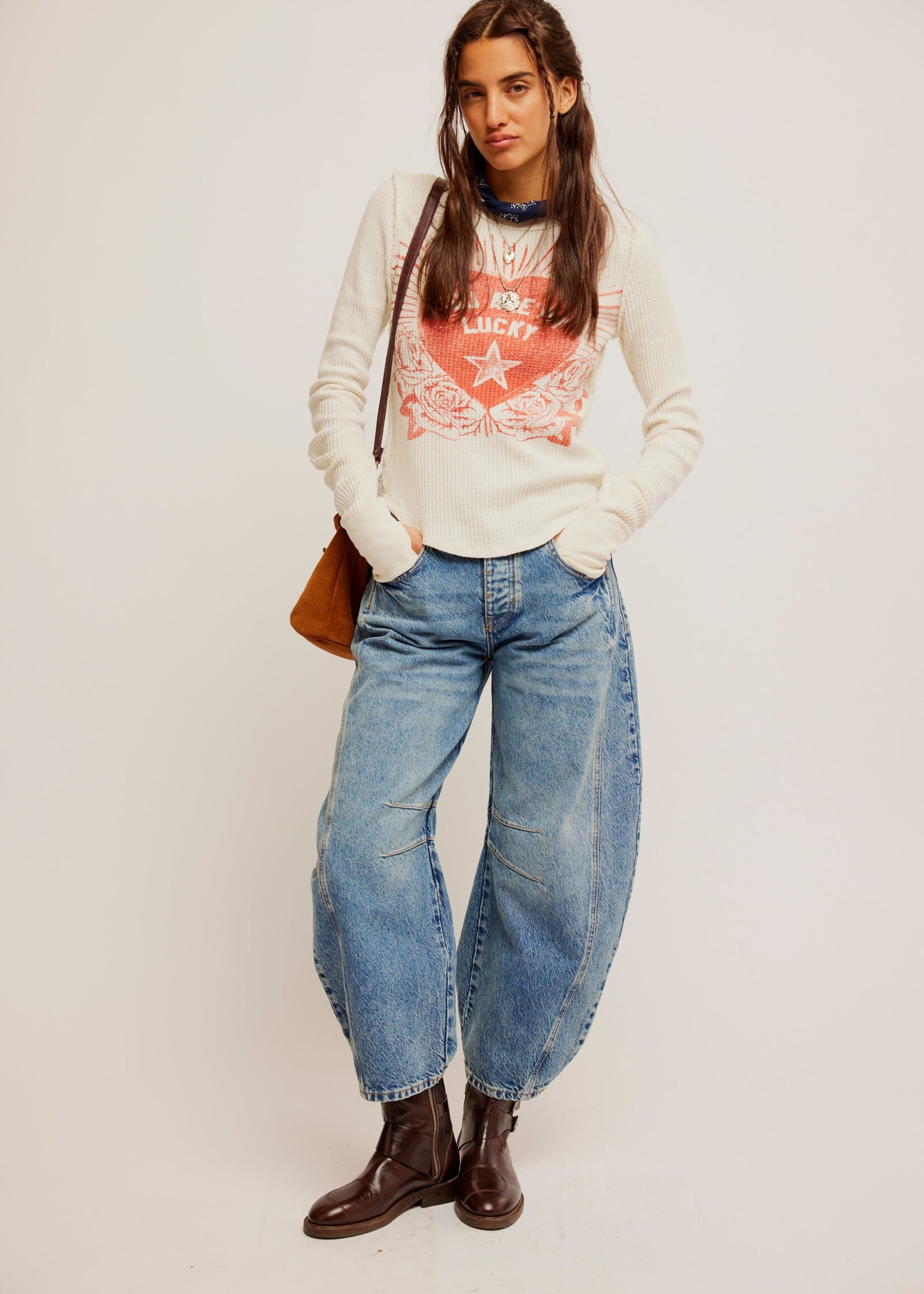 Free People Free People Lucky Locket Tee - Ivory