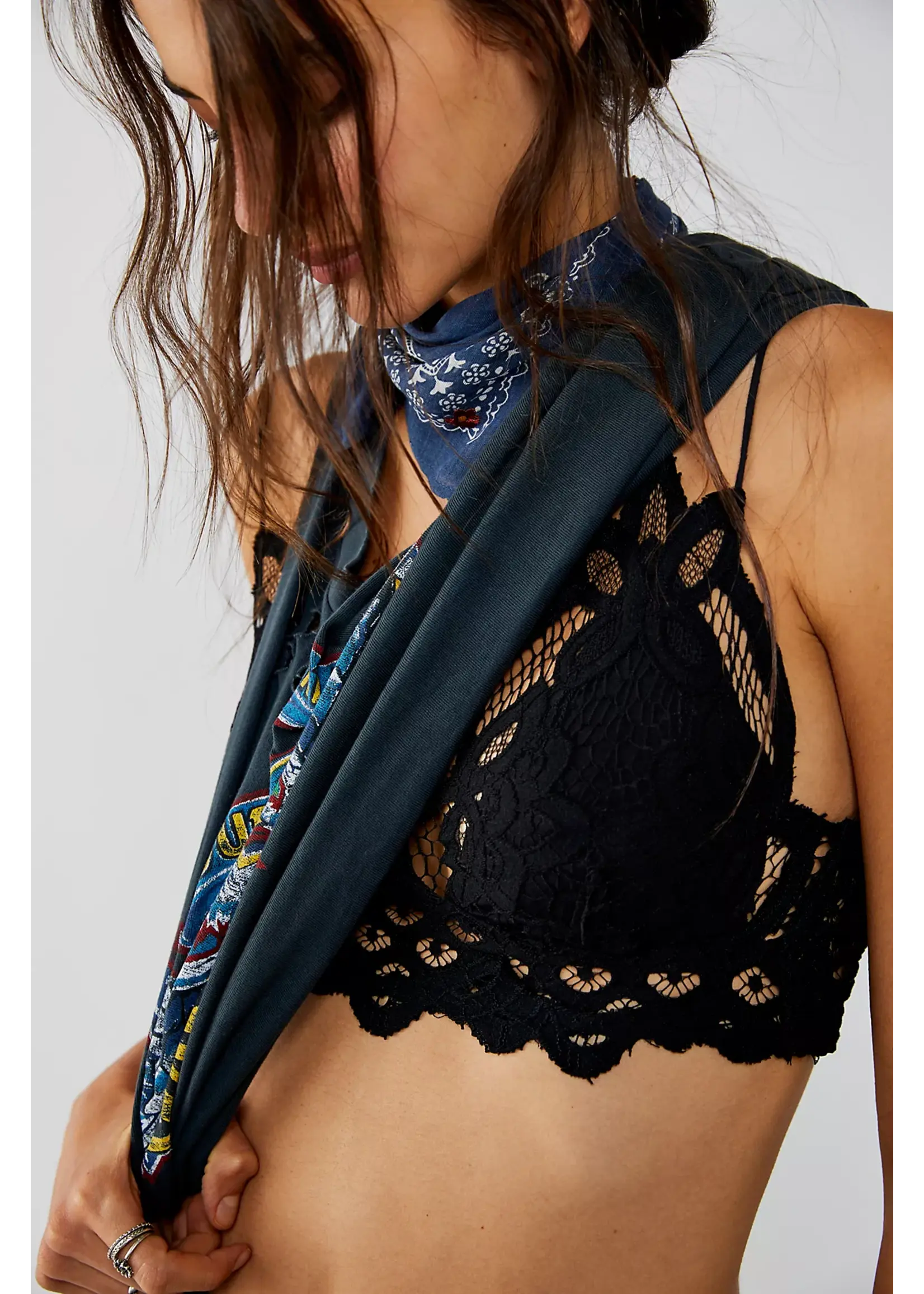 Free People Free People Bralette Adella - Noir