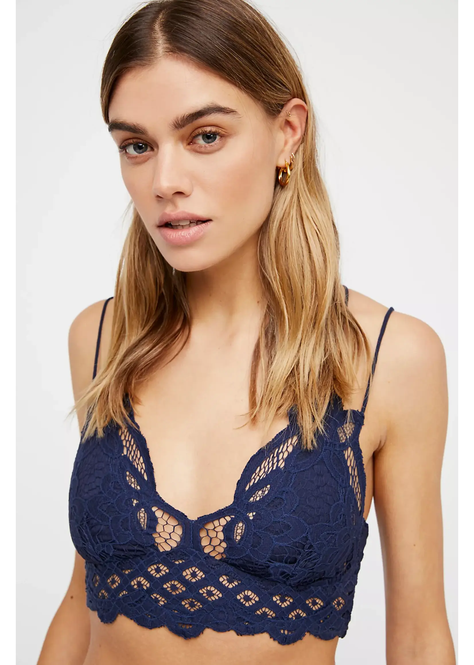 Free People Free People Bralette Adella - Navy