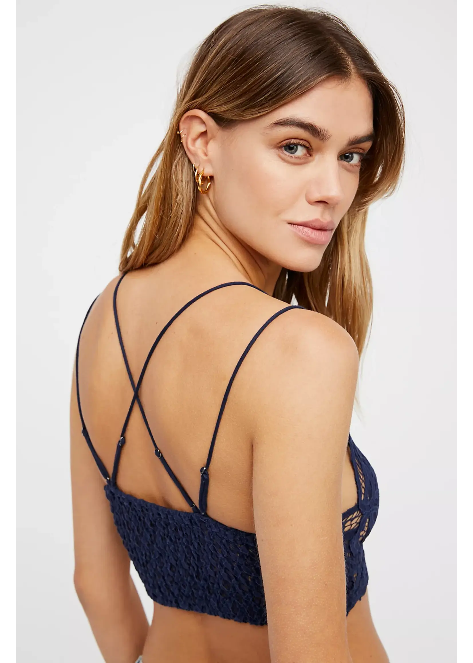 Free People Free People Bralette Adella - Navy