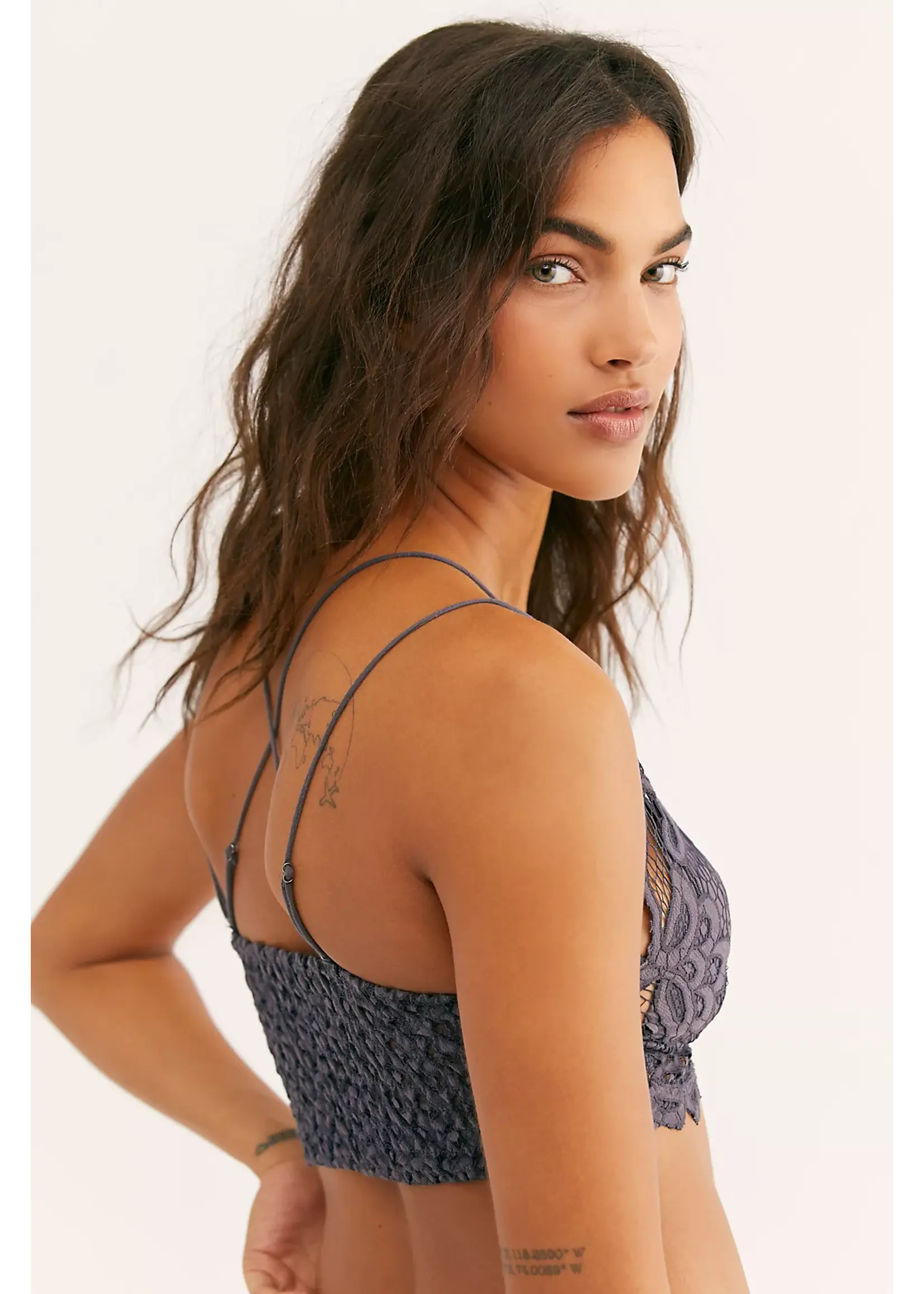 Free People Free People Bralette Adella - Charcoal
