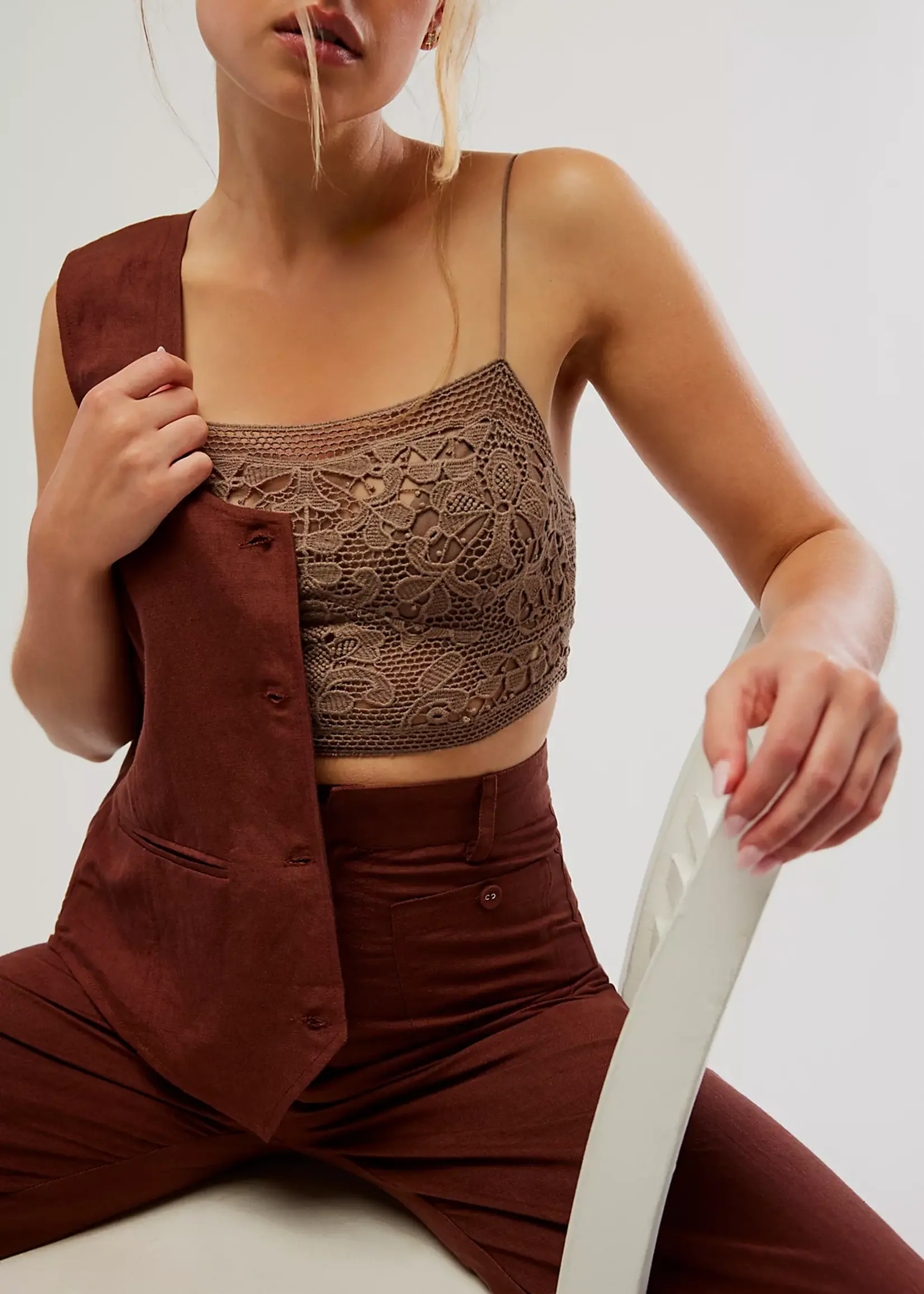 Free People Free People Bralette Lyra - Dusty Trail