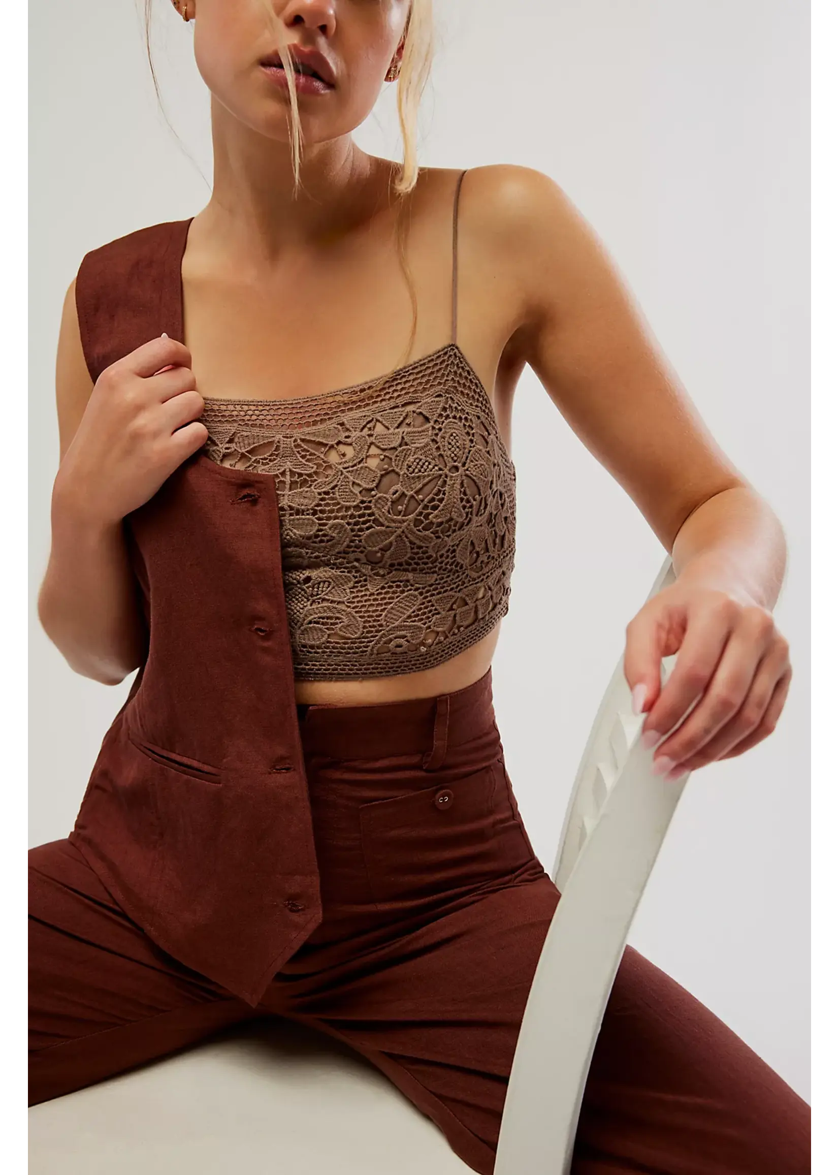 Free People Free People Bralette Lyra - Dusty Trail