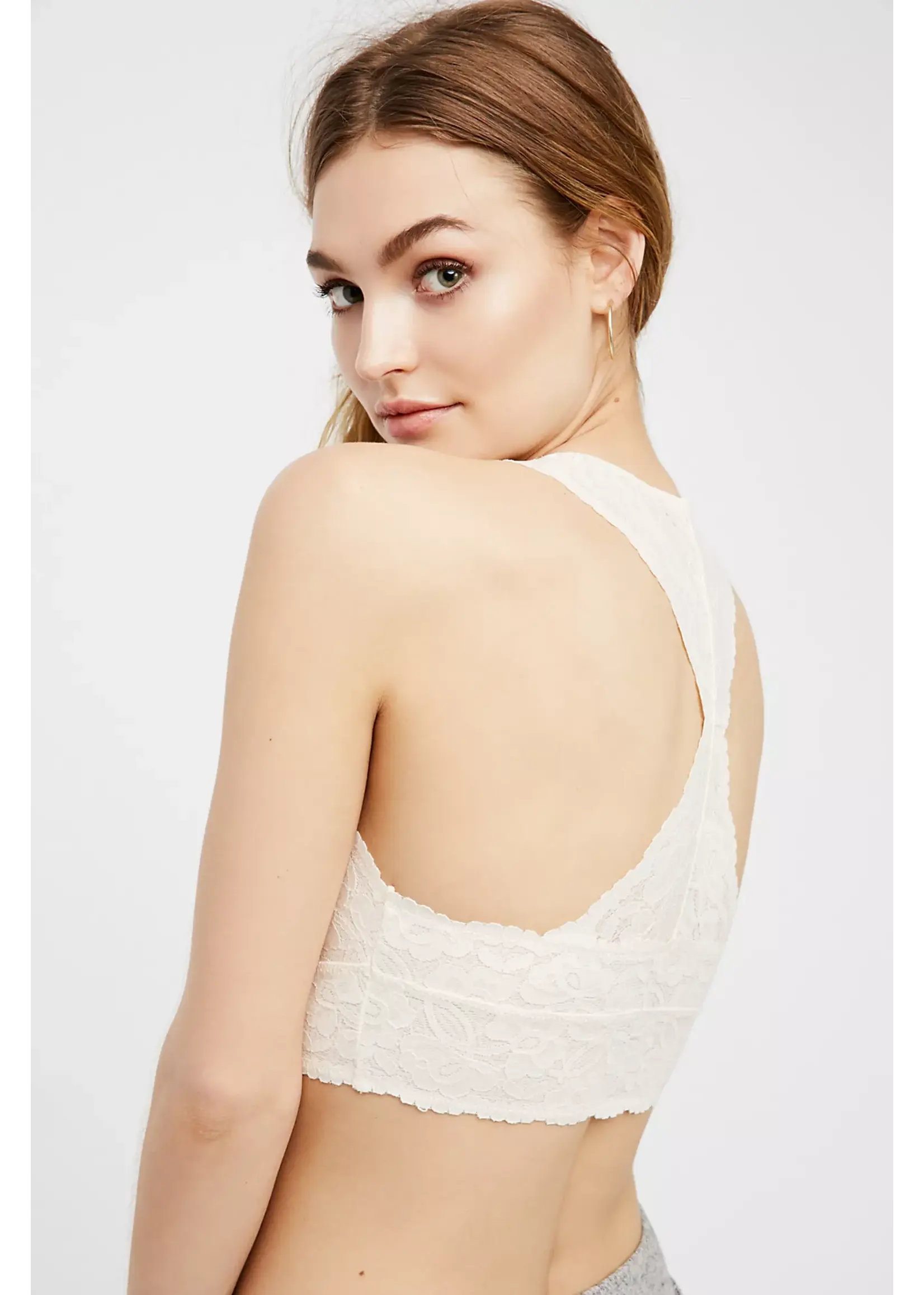 Free People Free People Galloon Lace Racerback Bralette - Ivory