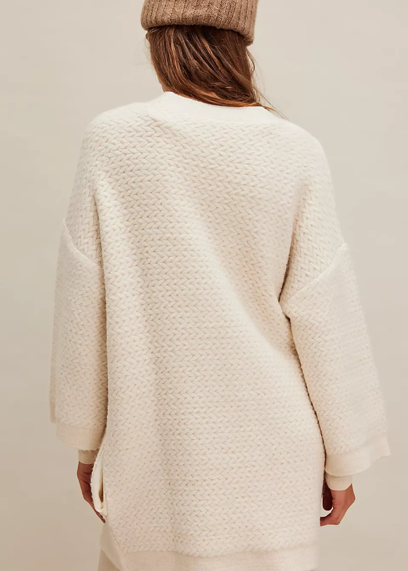 Free People Free People Kimono À Chevrons - Ivory