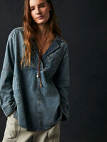 Free People Free People Pull En Jean Peyton - Medium Indigo