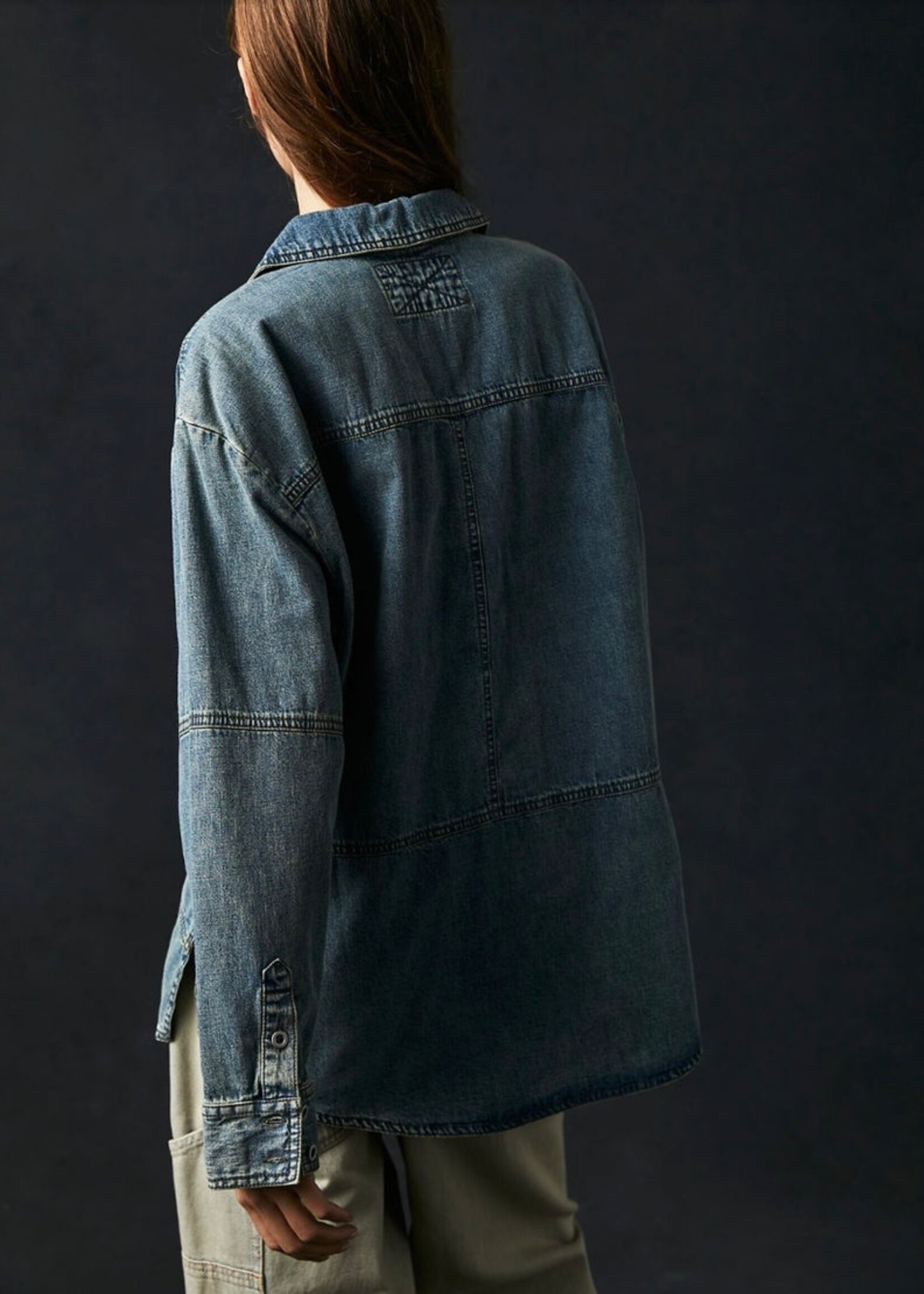 Free People Free People Pull En Jean Peyton - Medium Indigo
