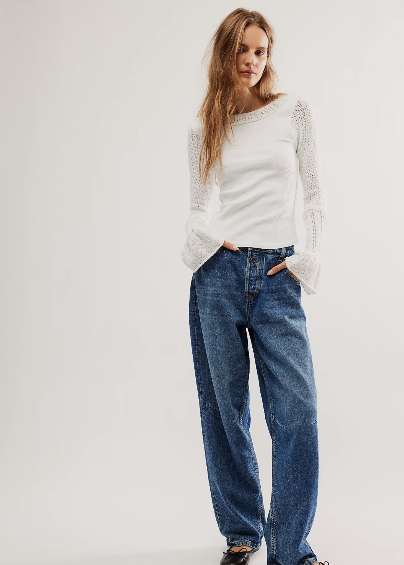 Free People Free People Cuffing Season Top - Ivory