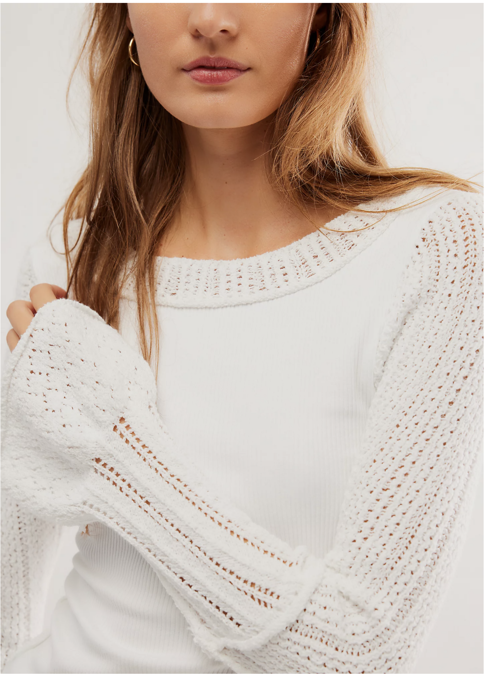 Free People Free People Cuffing Season Top - Ivory