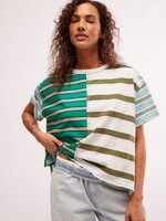 Free People Free People Get Real Tee - Green Combo