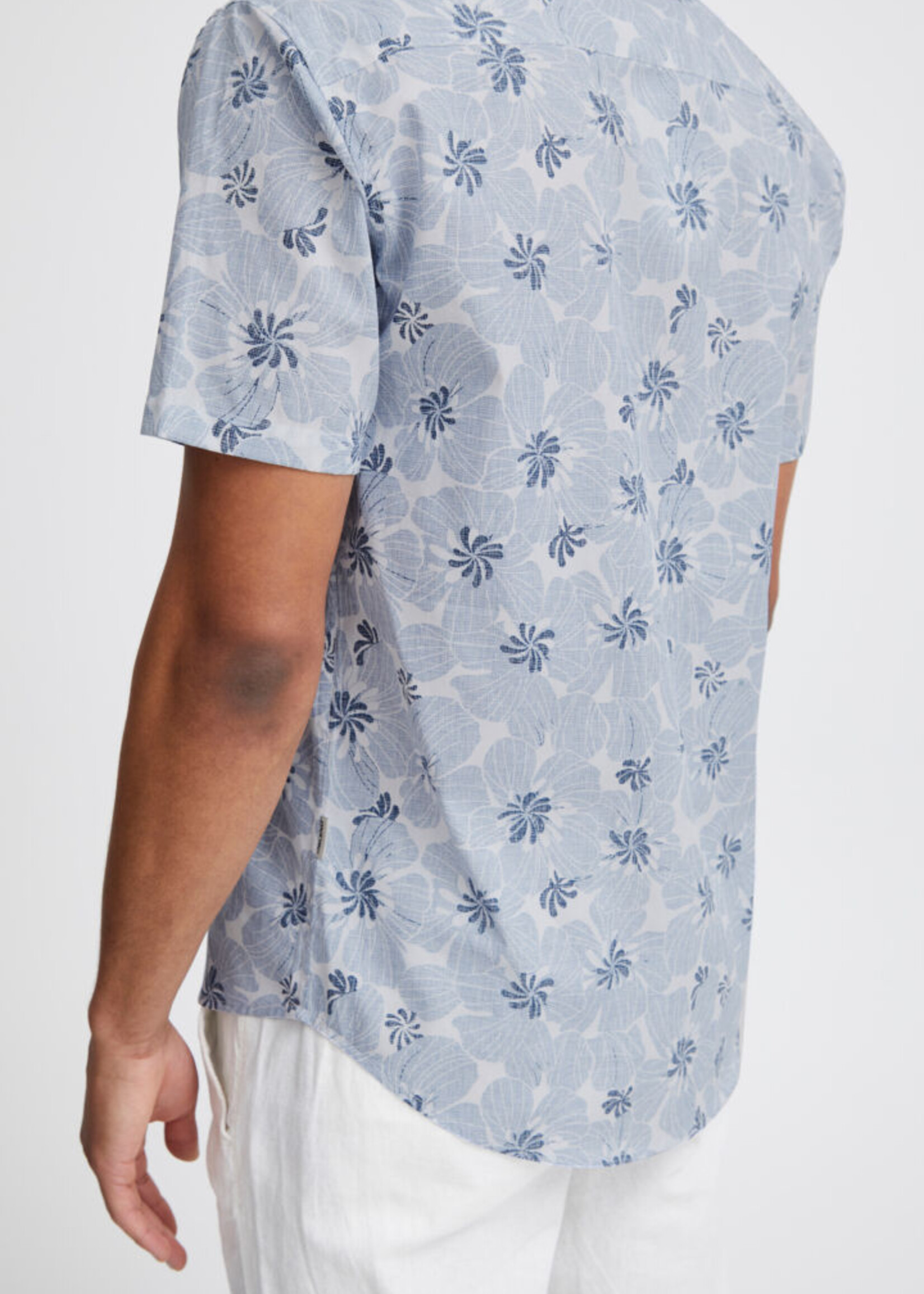 Blend Blend Chemise À Boutons Fleuris - Dress Blue