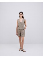 Yerse Yerse Short En Lin - Khaki