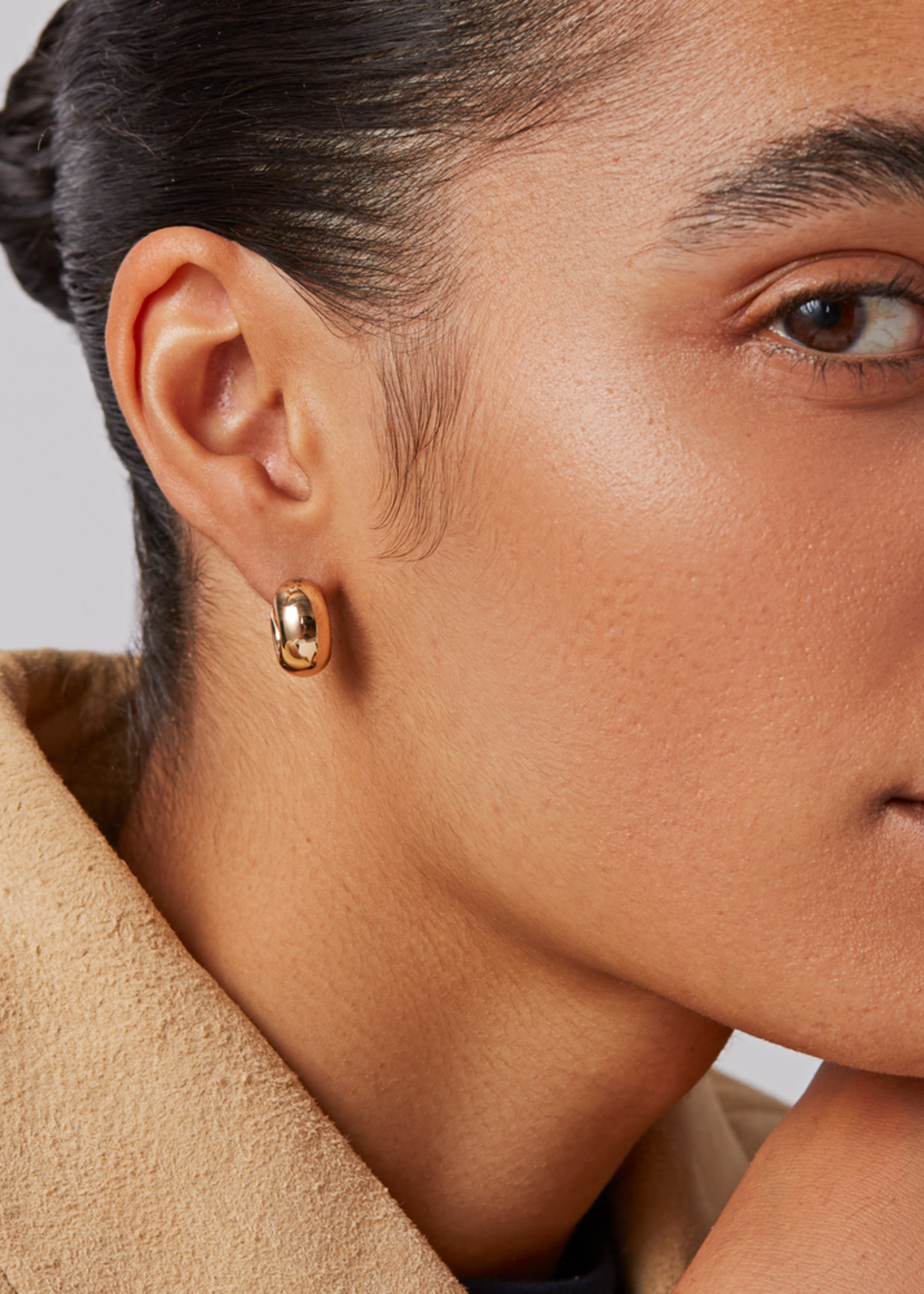 Jenny Bird Boucles D'oreilles Créoles Mini Tome - Or
