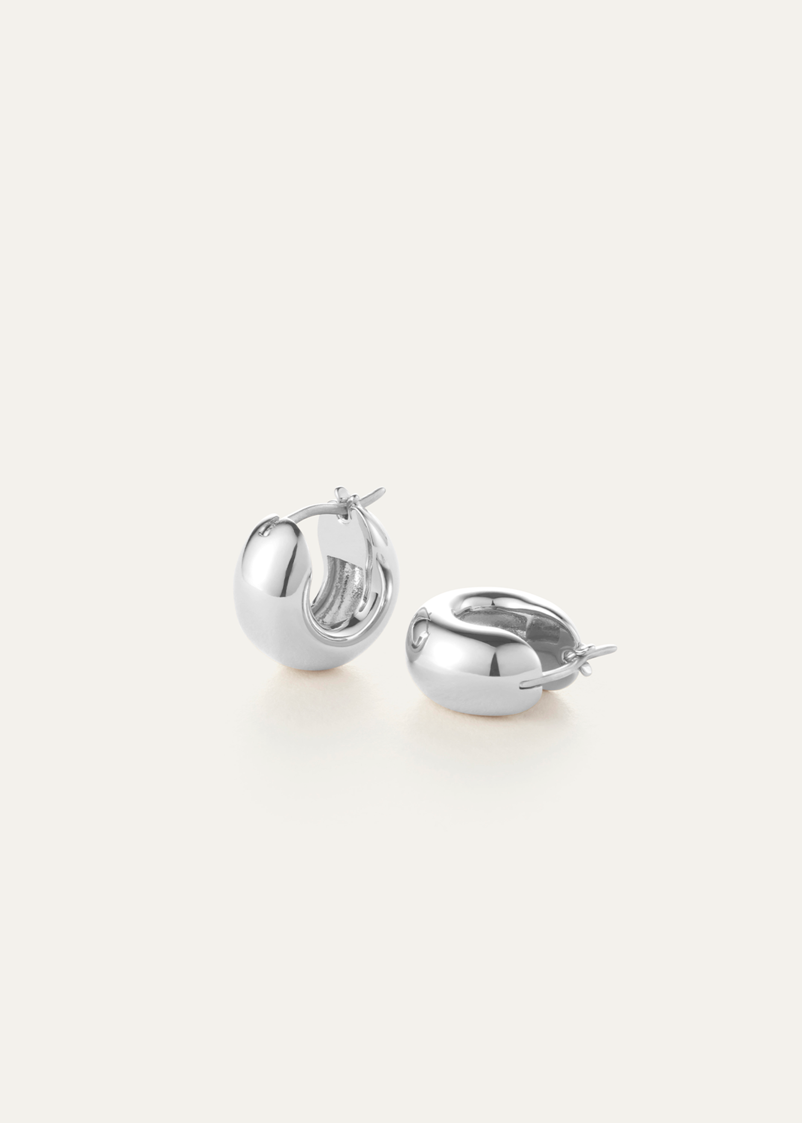 Jenny Bird Mini Boucles D'oreilles Créoles Tome - Argent