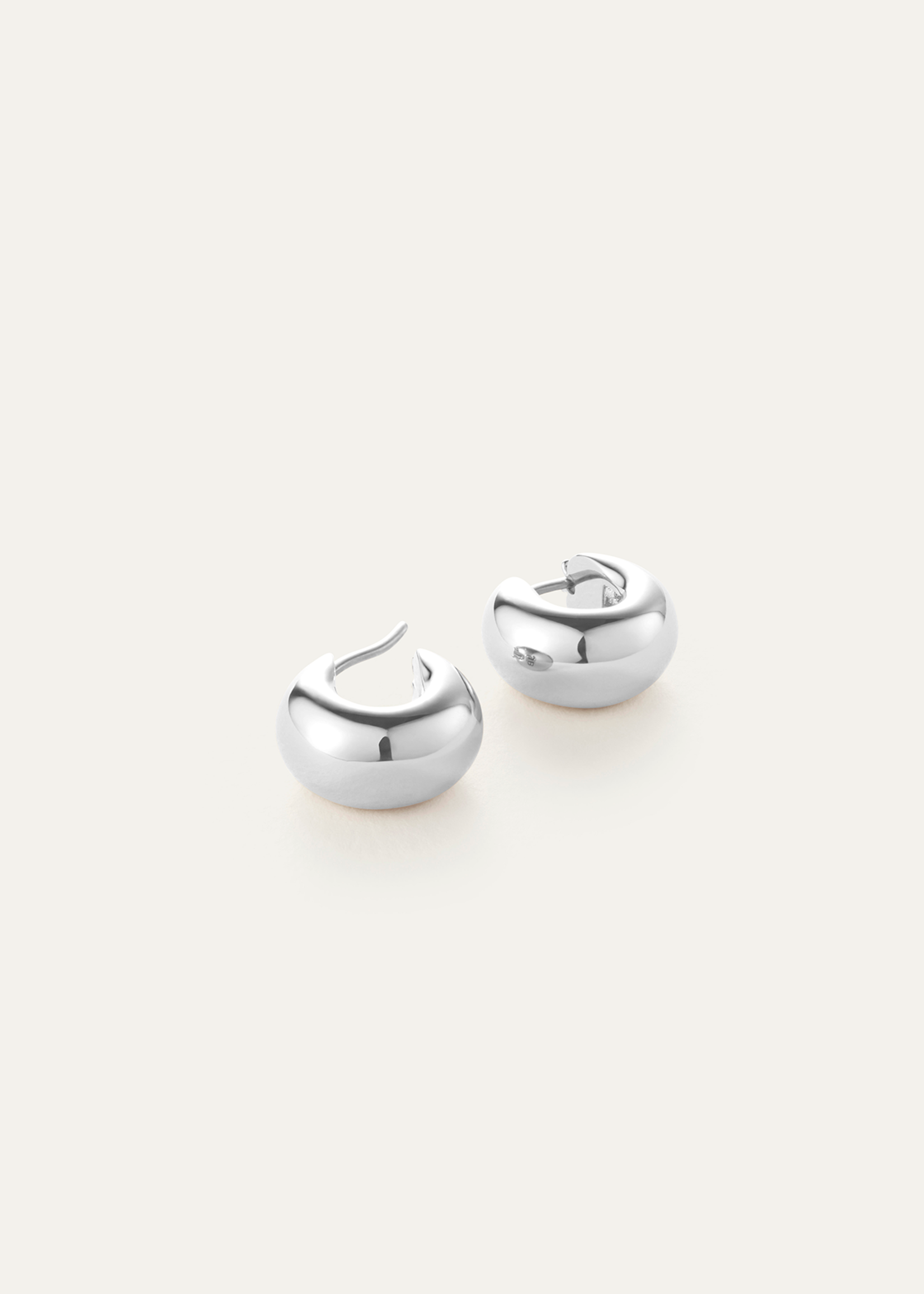 Jenny Bird Mini Boucles D'oreilles Créoles Tome - Argent