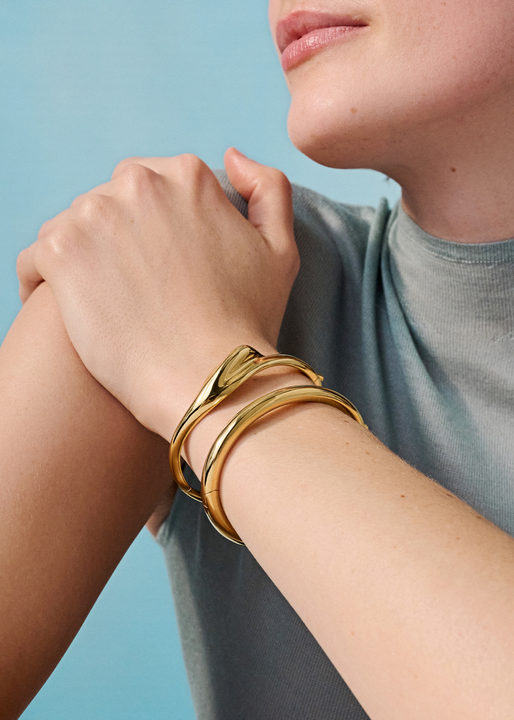 Jenny Bird Portia Bangle (6") - Gold