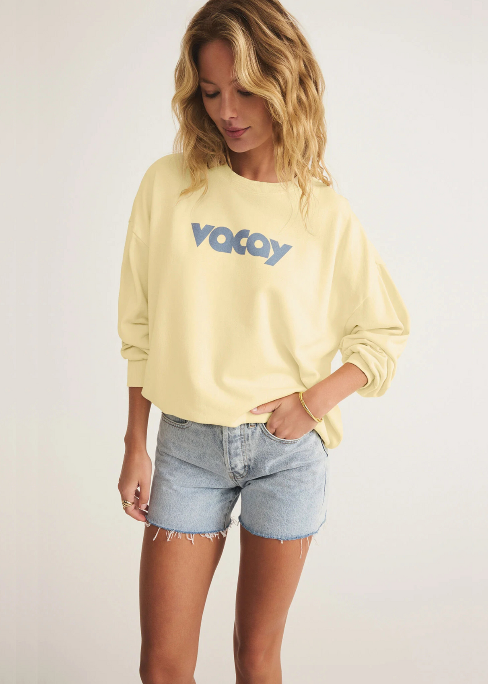 Z-Supply Z-Supply Vacay Sunday Sweatshirt - Mellow Yellow