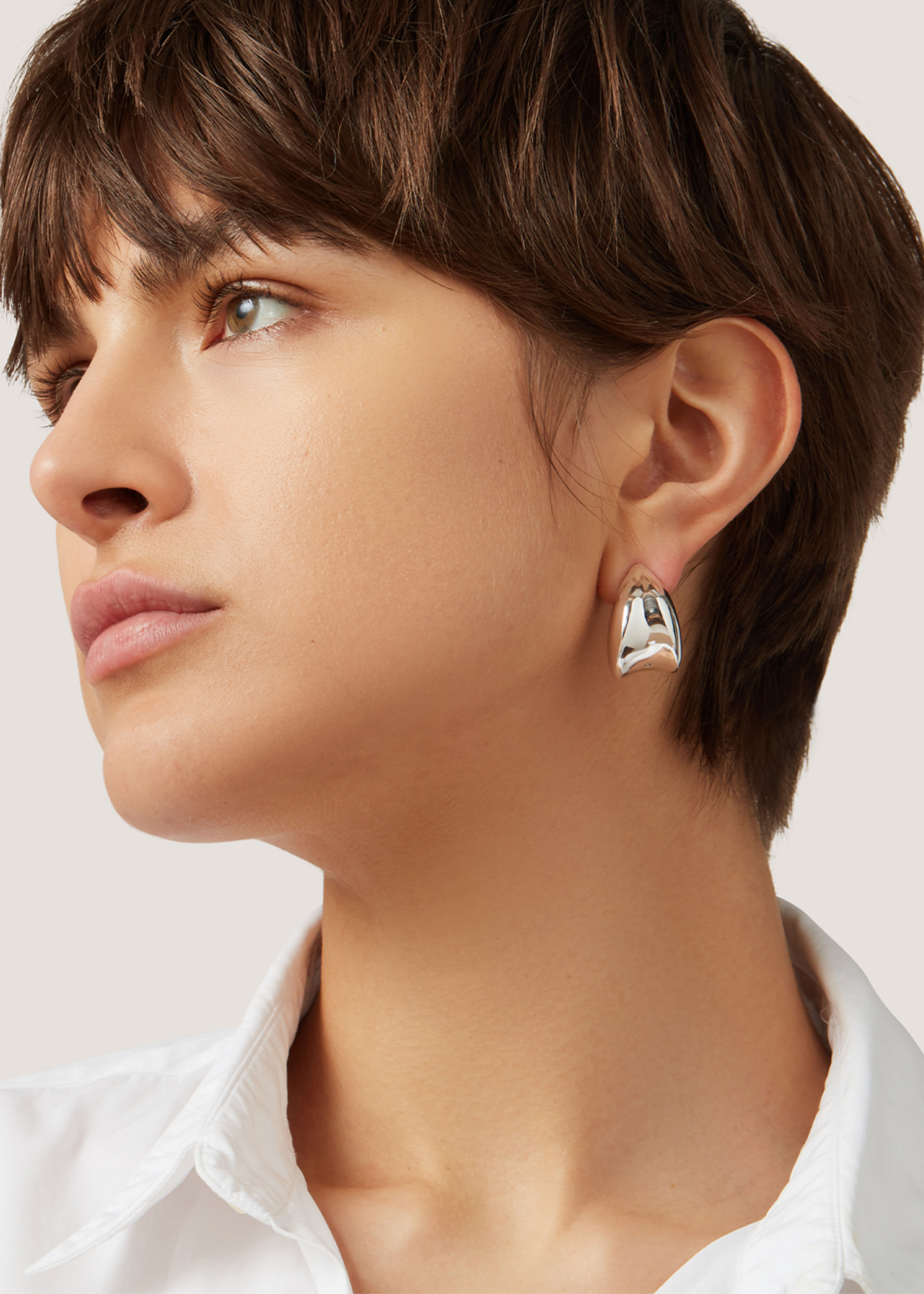 Jenny Bird Nouveaux Puff Earring - Silver