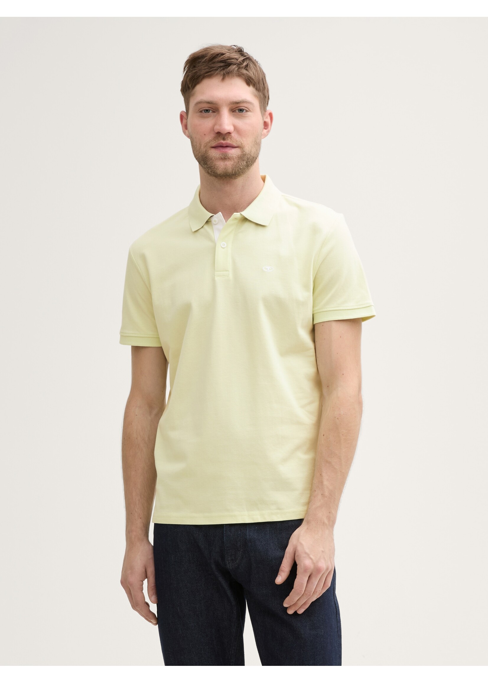 Tom Tailor Tom Tailor Basic Polo W/Contrast - Light Green