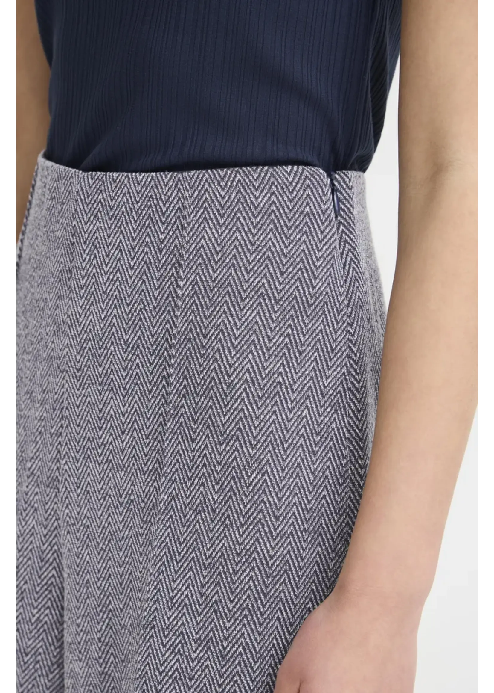 ICHI ICHI Pantalon Jacquard IHKate - Patriot Blue