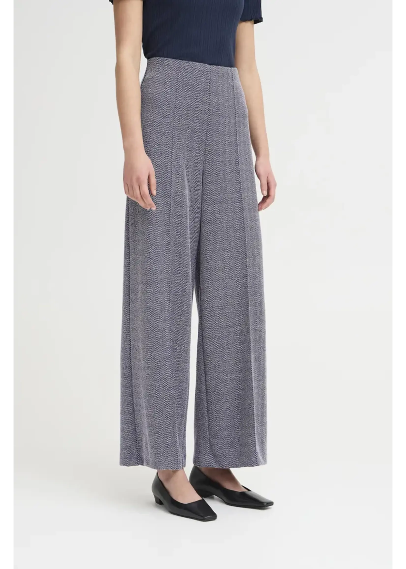 ICHI ICHI Pantalon Jacquard IHKate - Patriot Blue