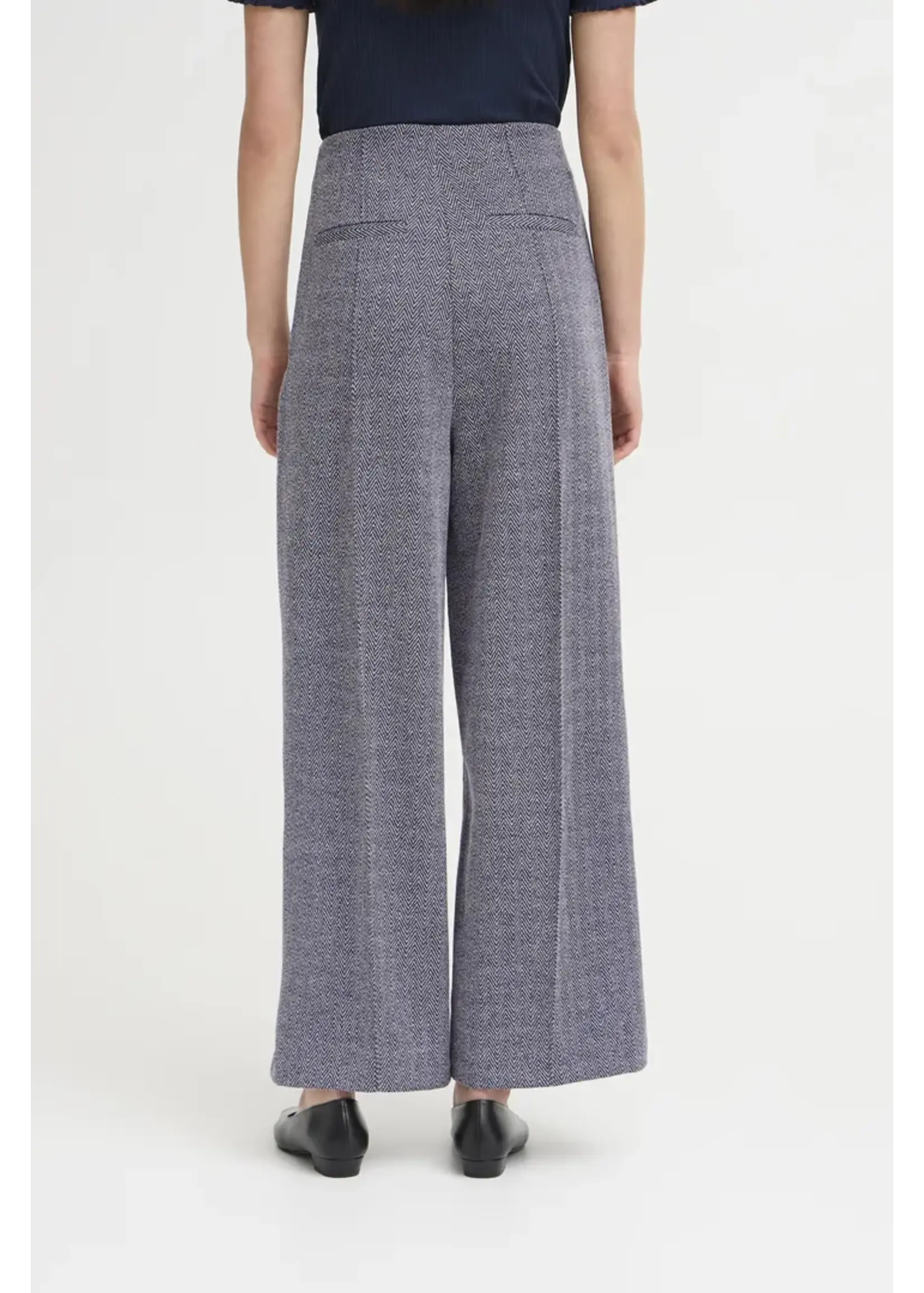ICHI ICHI IHKate Jacquard Trousers - Patriot Blue