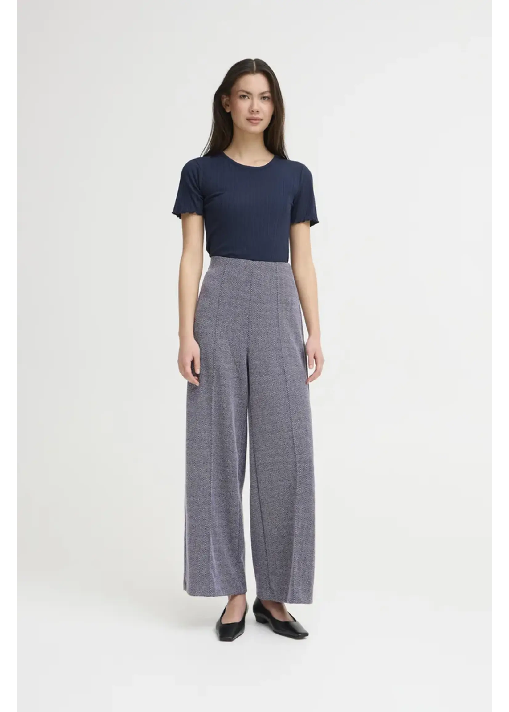 ICHI ICHI Pantalon Jacquard IHKate - Patriot Blue