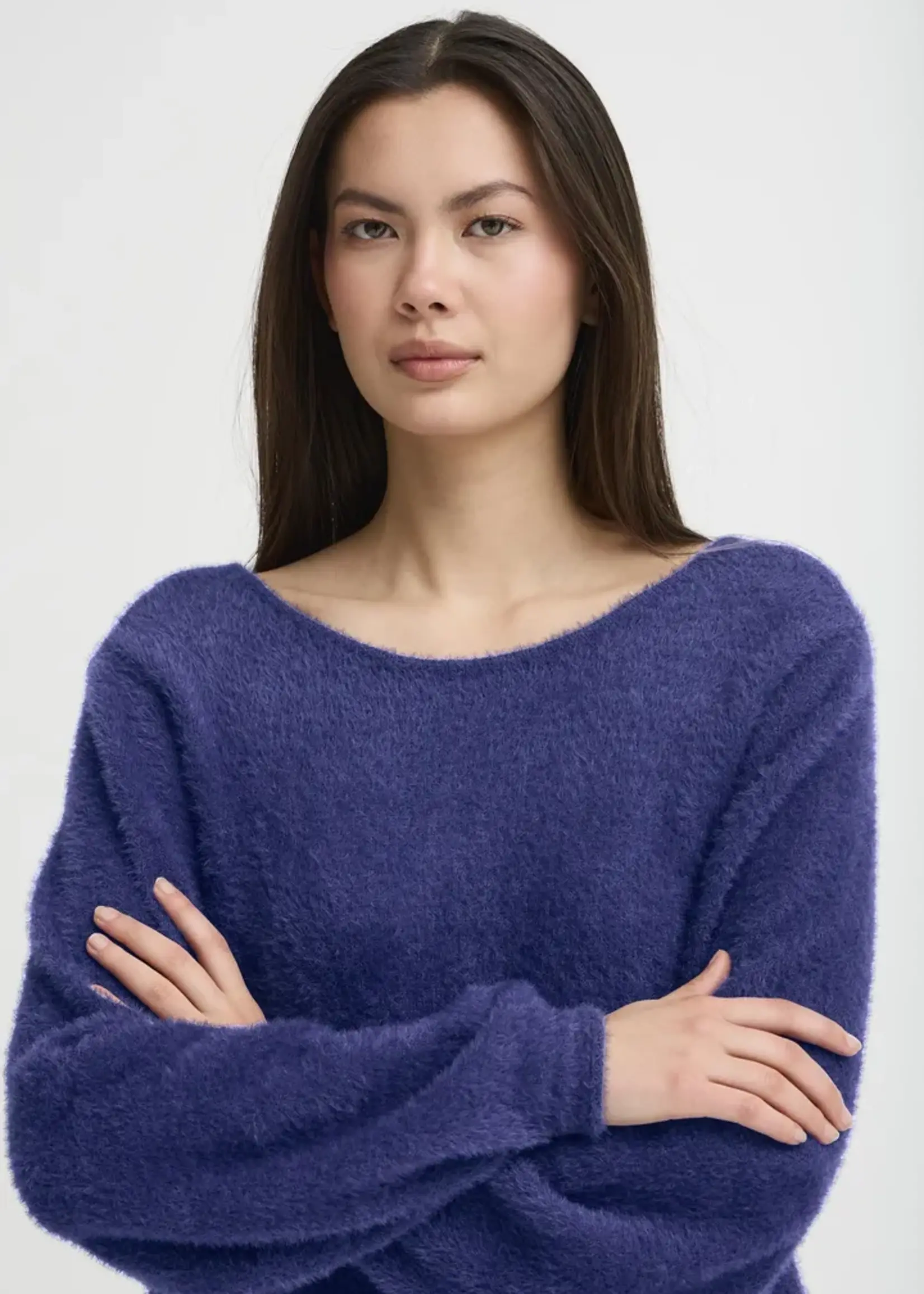 ICHI ICHI Pull IHBergie LS - Patriot Blue