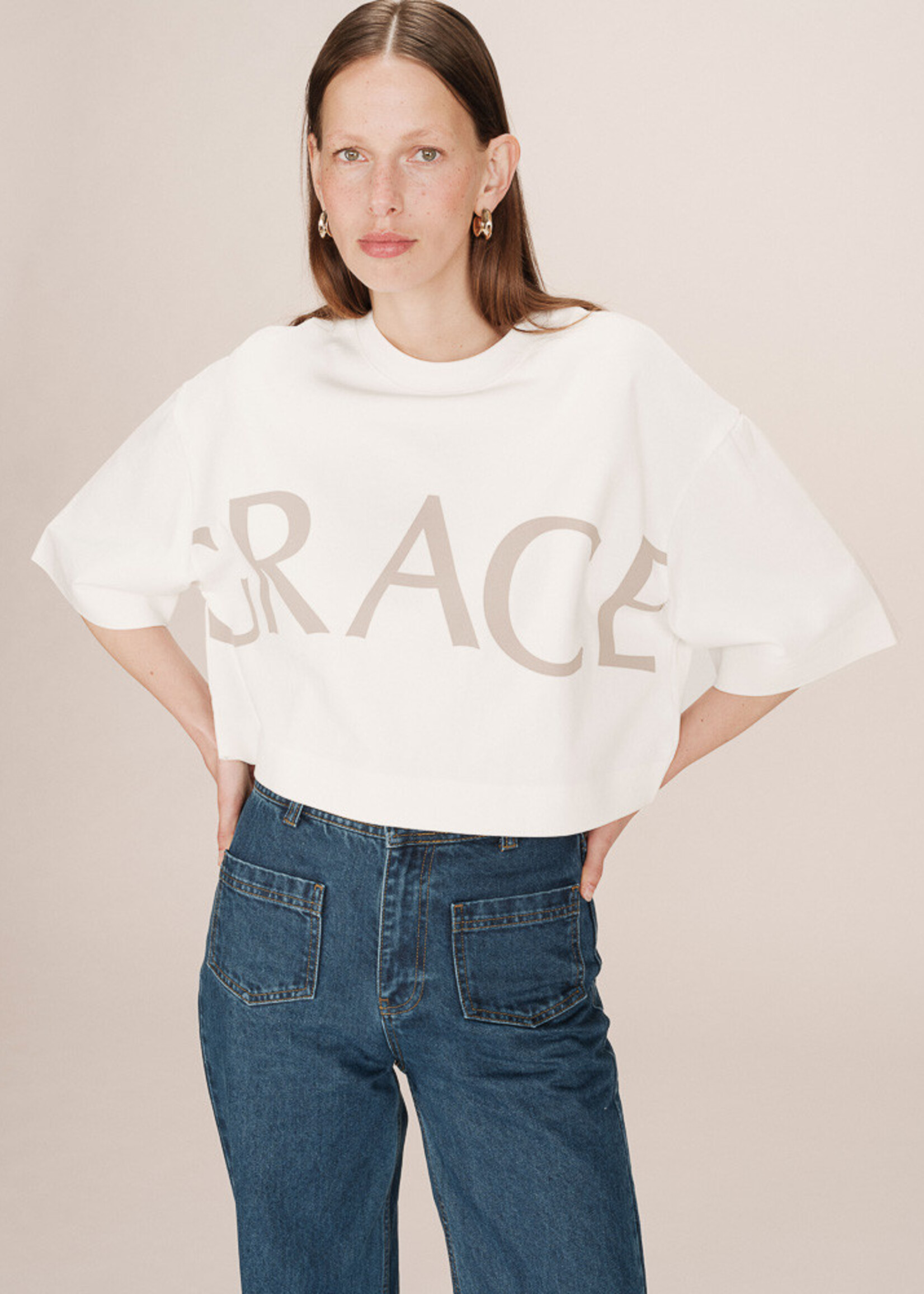 Grace and Mila Grace & Mila T-shirt Étoile - Taupe