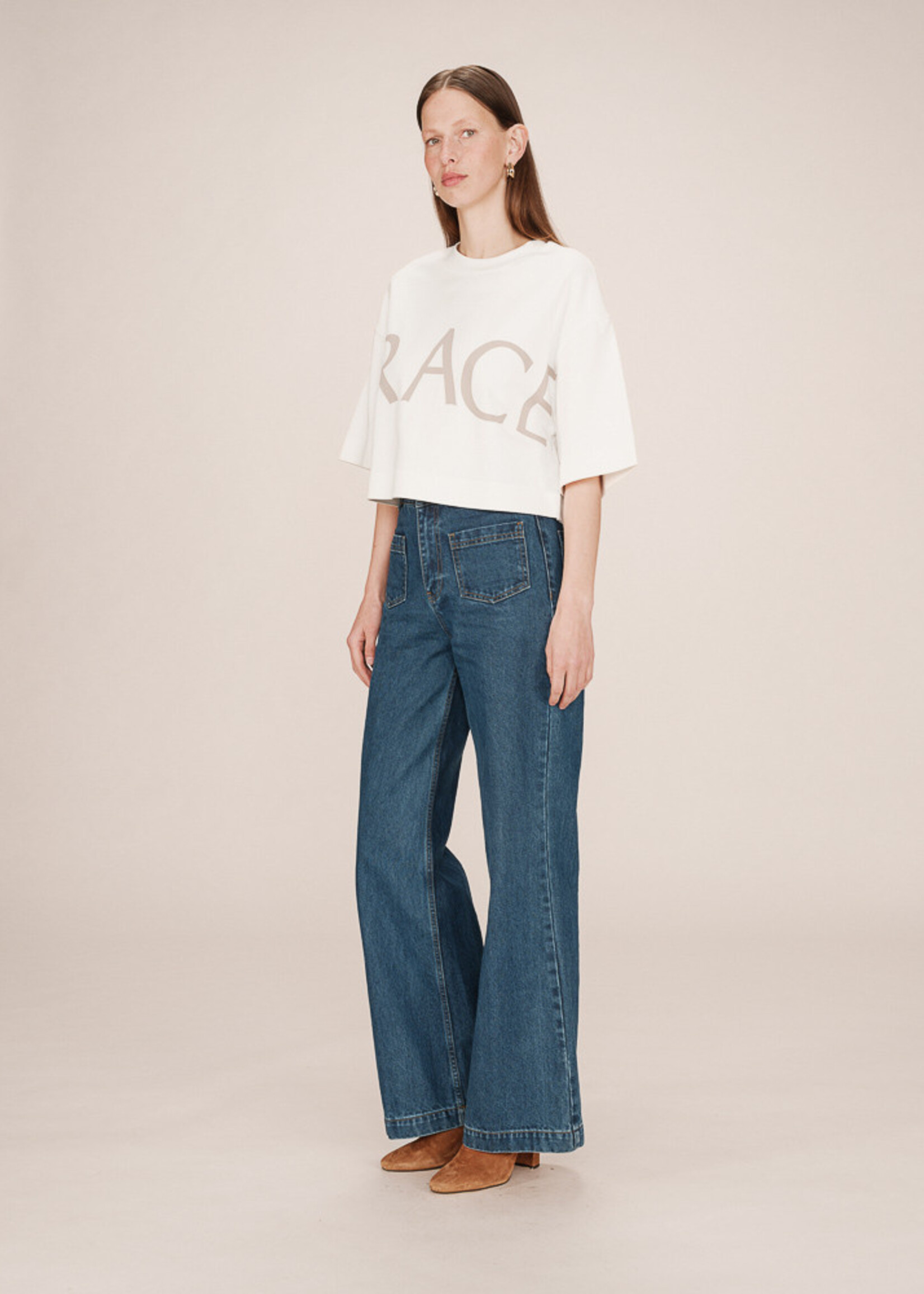 Grace and Mila Grace & Mila T-shirt Étoile - Taupe