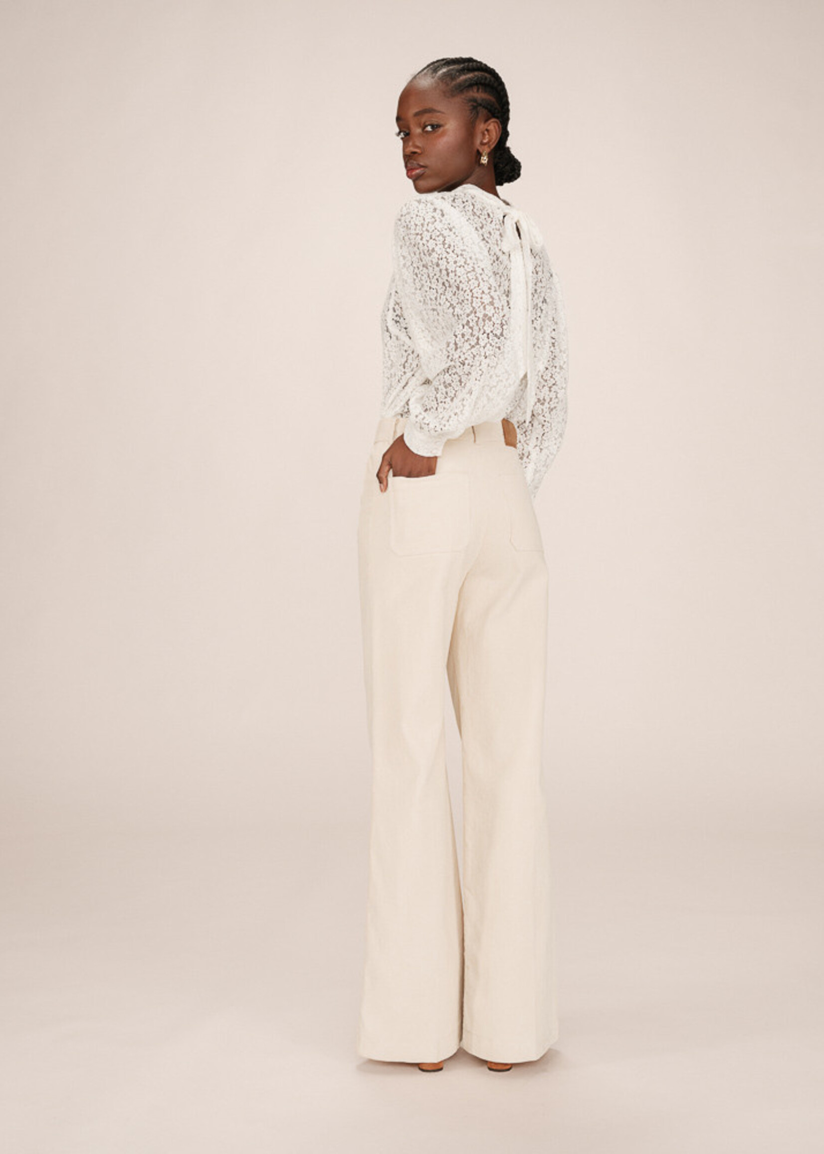 Grace and Mila Grace & Mila Samba Pant - Ecru