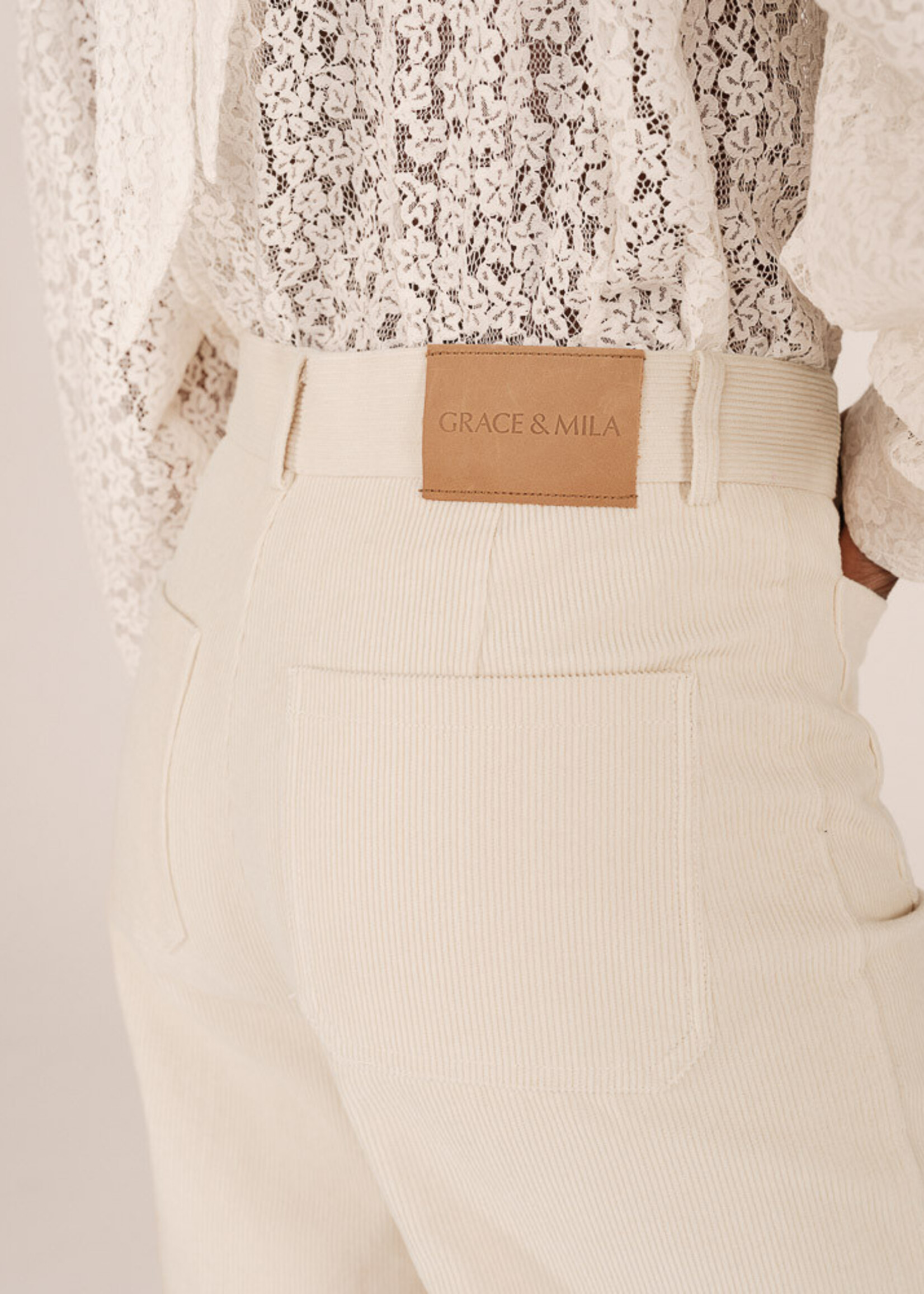 Grace and Mila Grace & Mila Samba Pant - Ecru