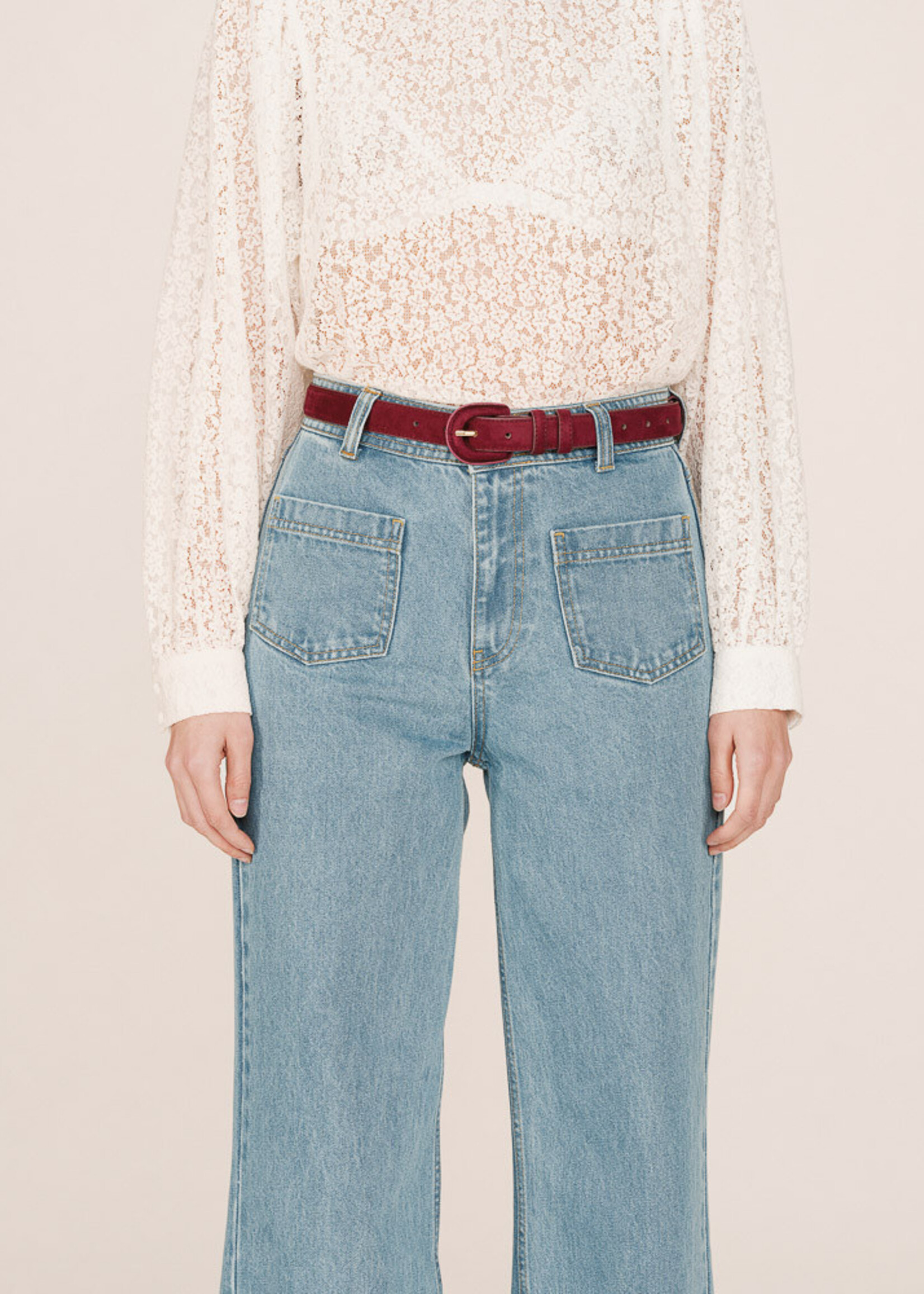 Grace and Mila Grace & Mila Scotland Belt - Bordeaux