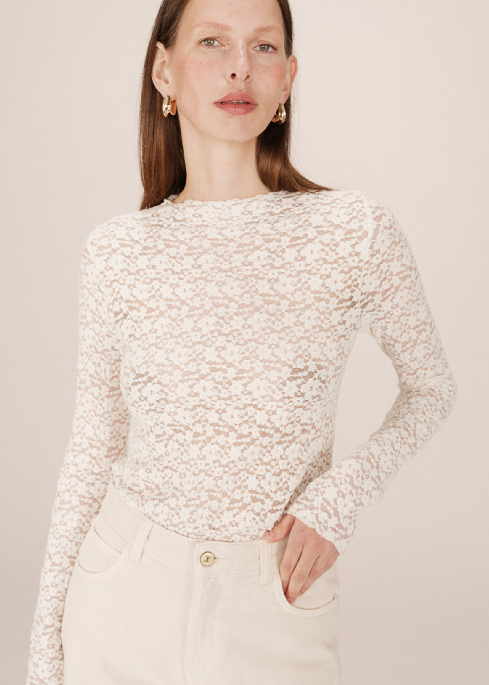 Grace and Mila Grace & Mila T-Shirt Shady - Écru