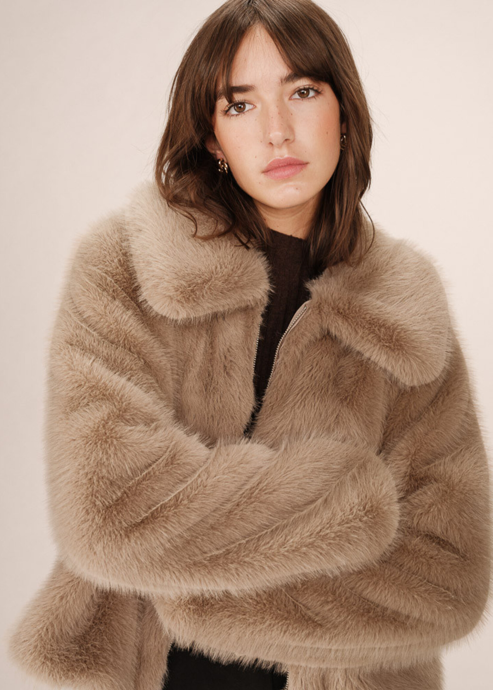 Grace and Mila Grace & Mila Shonna Coat - Greige