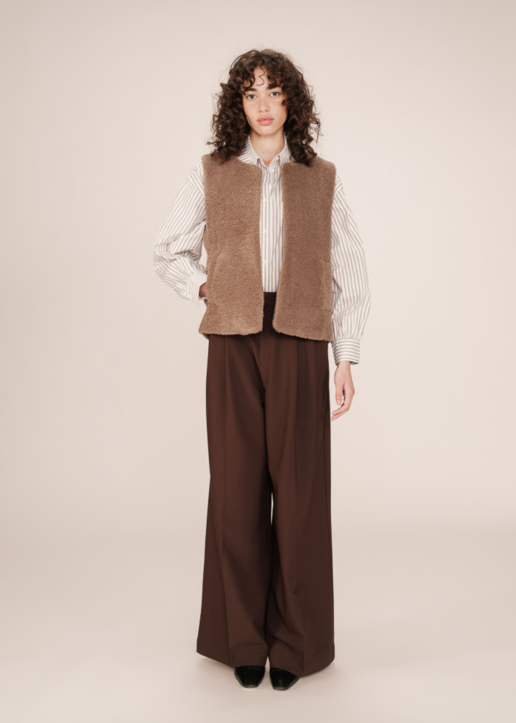 Grace and Mila Grace & Mila Gilet Sinatra - Taupe