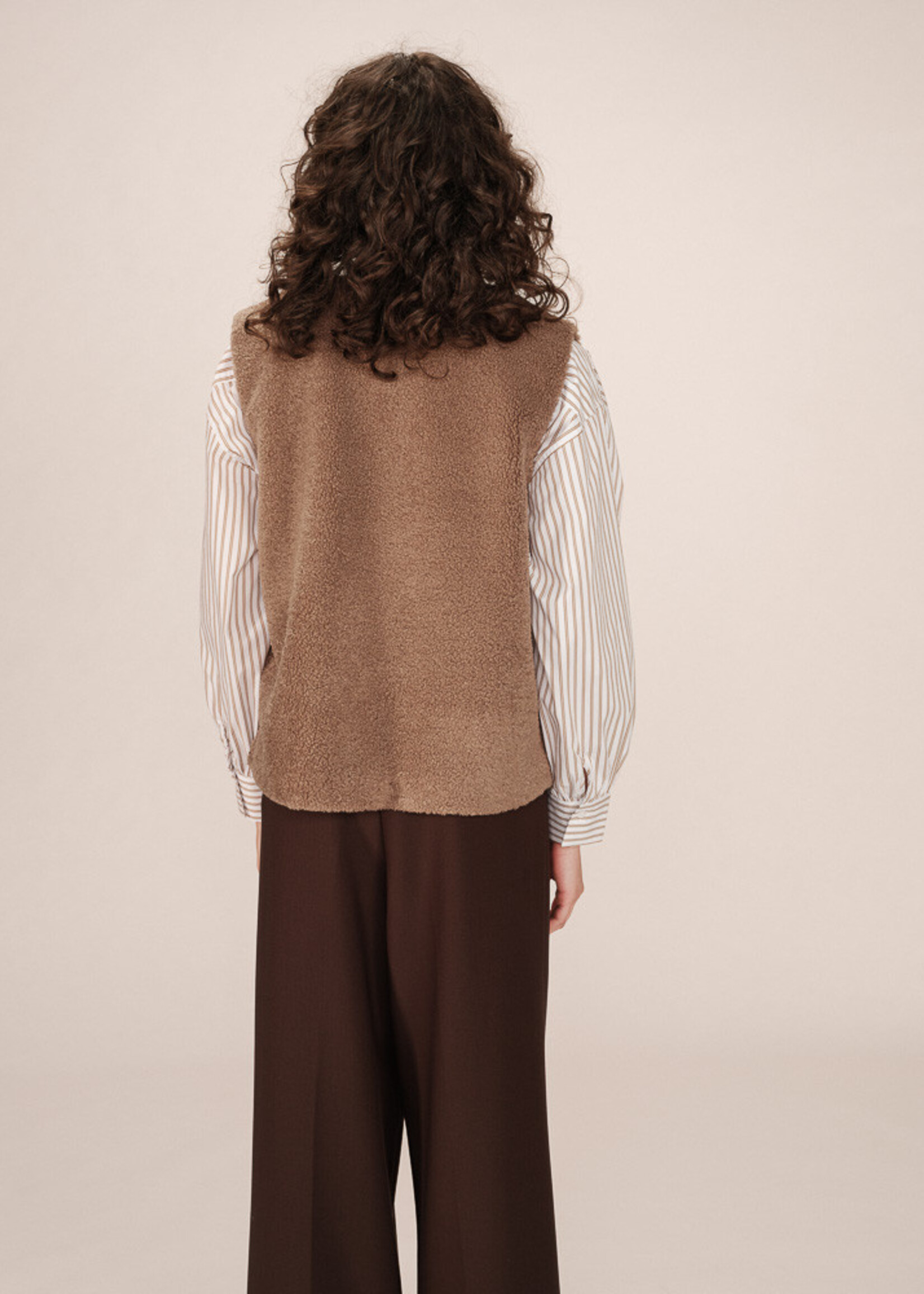 Grace and Mila Grace & Mila Sinatra Vest - Taupe