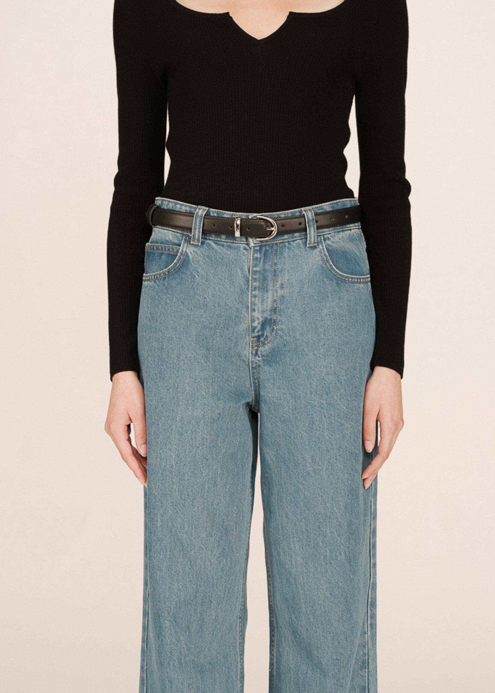 Grace and Mila Grace & Mila Silver Belt - Black