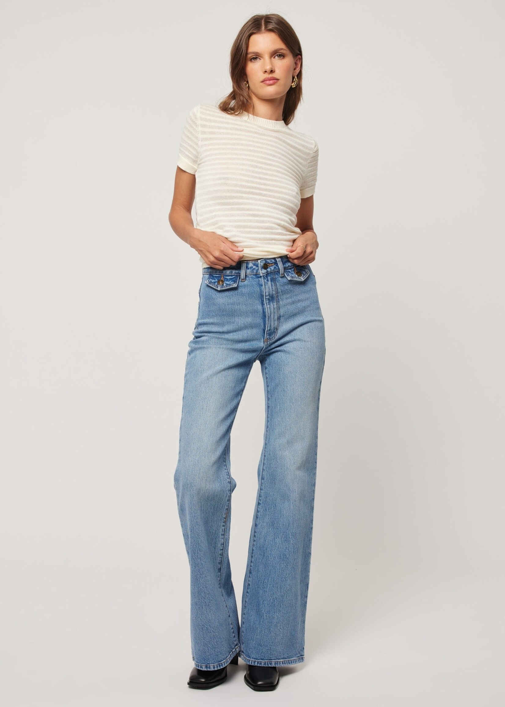 Rolla's Rolla's T-Shirt Edgar Tomboy - Vintage White