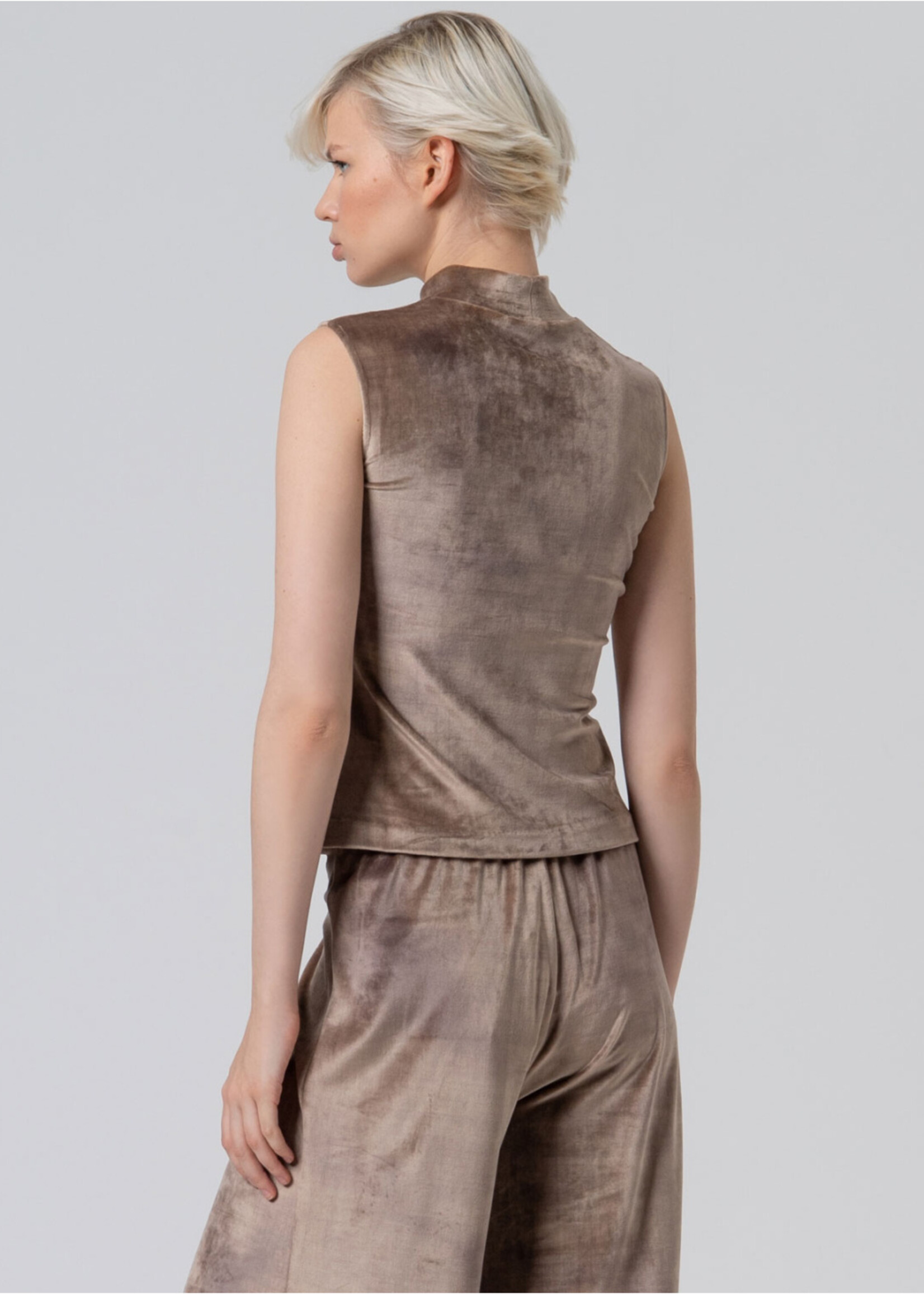 Surkana Surkana Débardeur En Velours Sans Manches - Beige