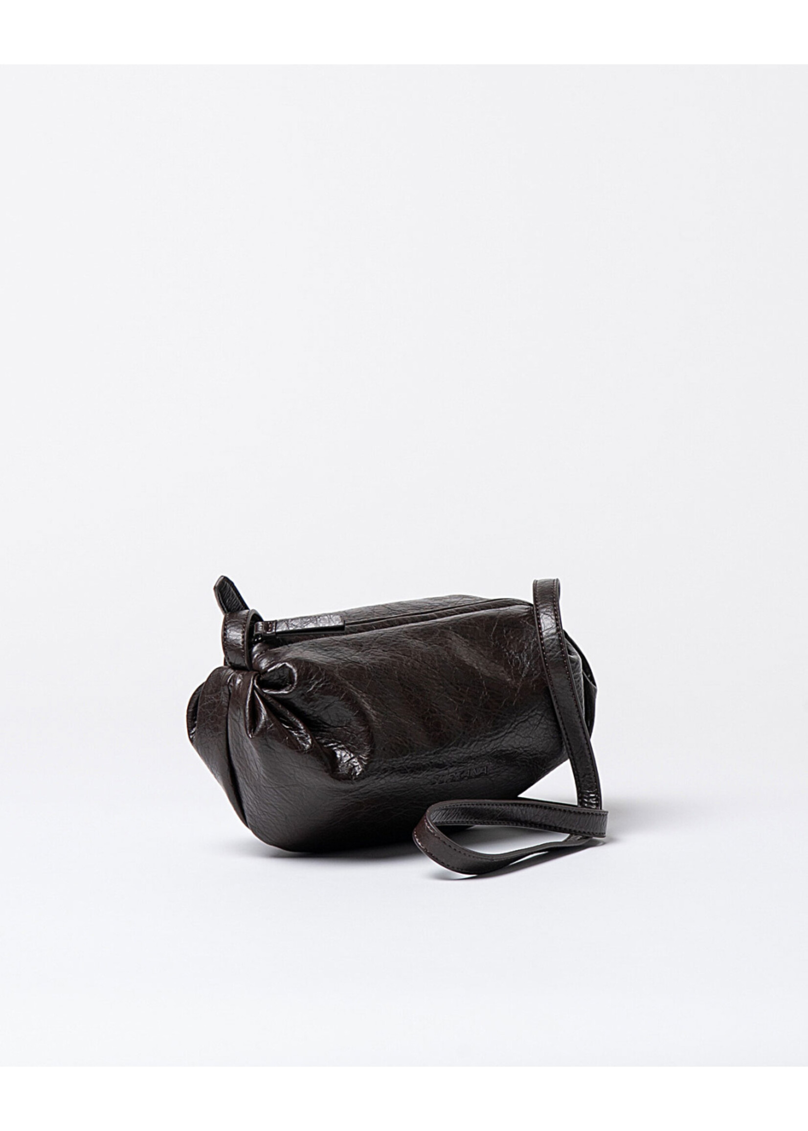 Surkana Surkana Crackled Crossbody Bag - Chocolate