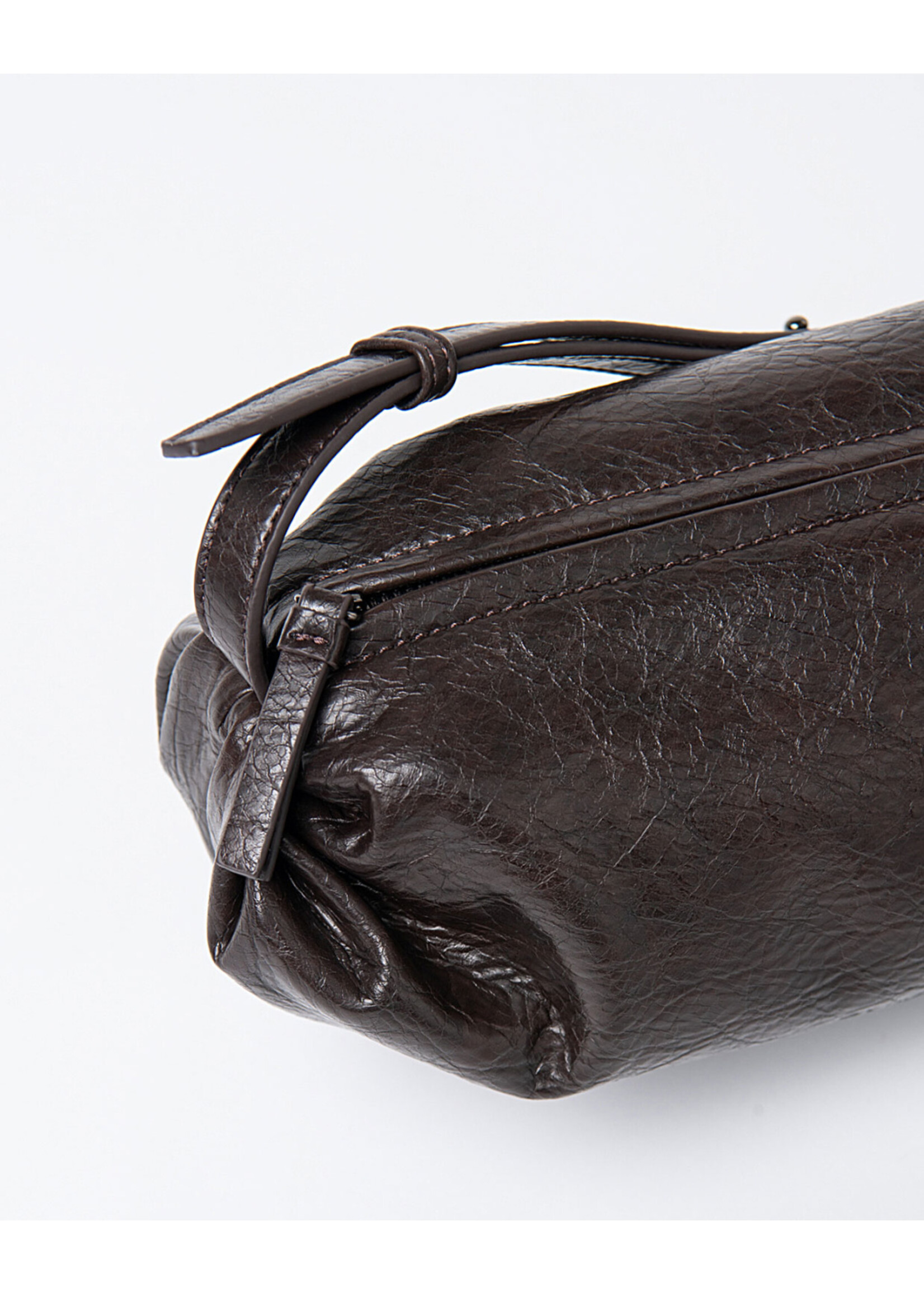 Surkana Surkana Crackled Crossbody Bag - Chocolate