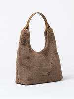 Surkana Surkana Faux Fur Shoulder Bag - Khaki