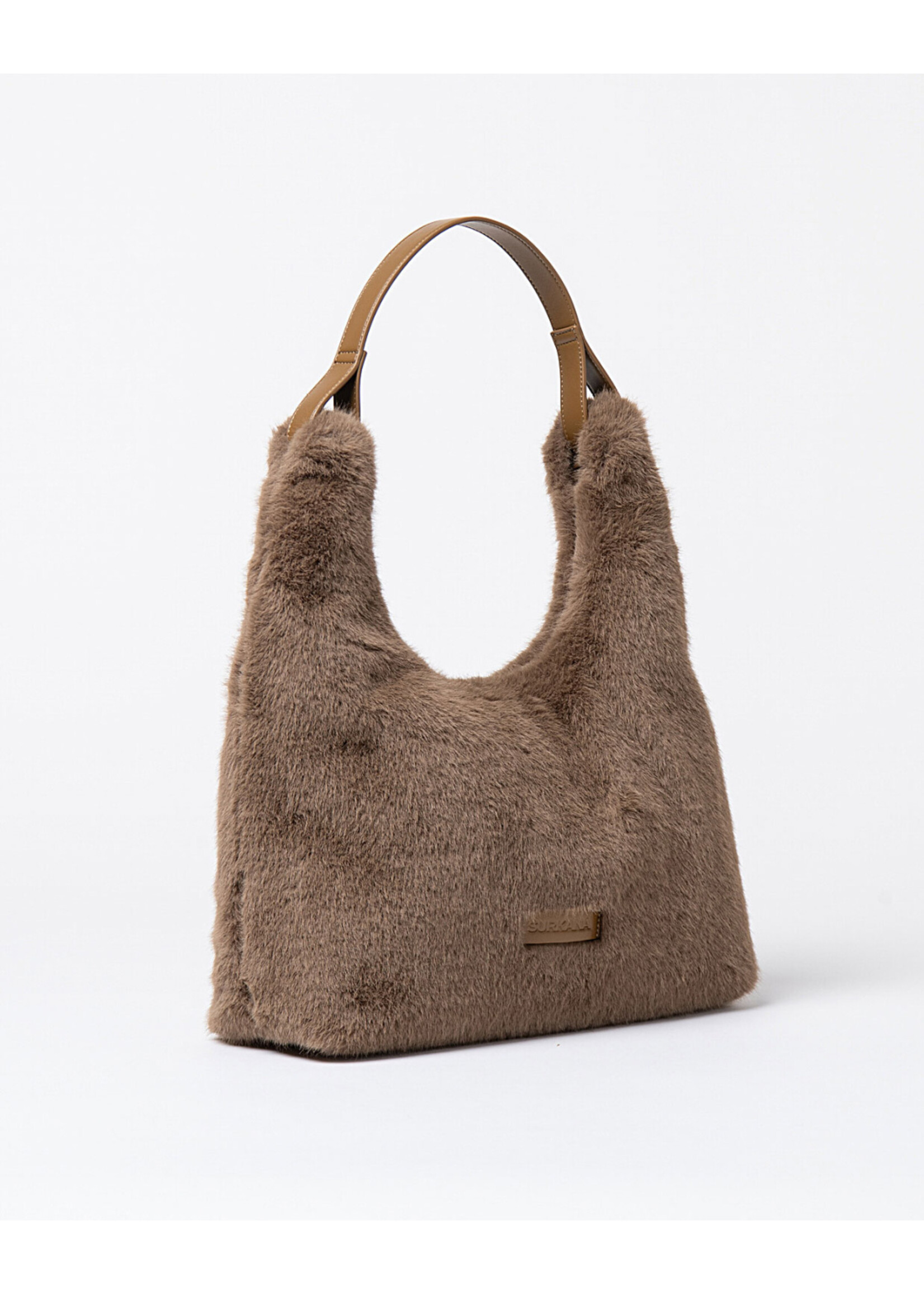 Surkana Surkana Sac Bandoulière En Fausse Fourrure - Kaki