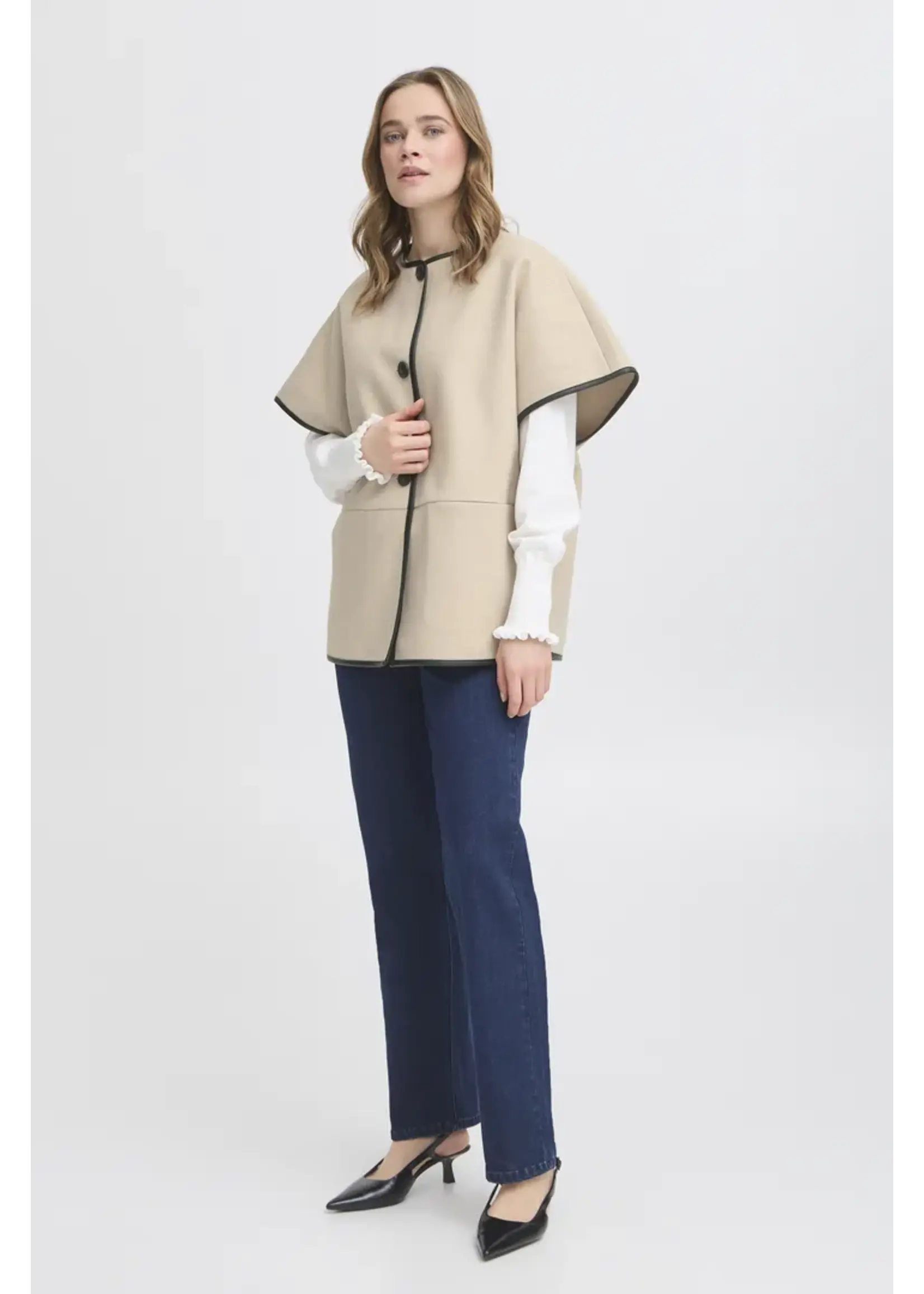 Fransa Fransa Elisabeth Outwear Jacket - Limestone