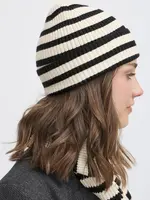 Fransa Fransa Stripy Hood - Whisper White