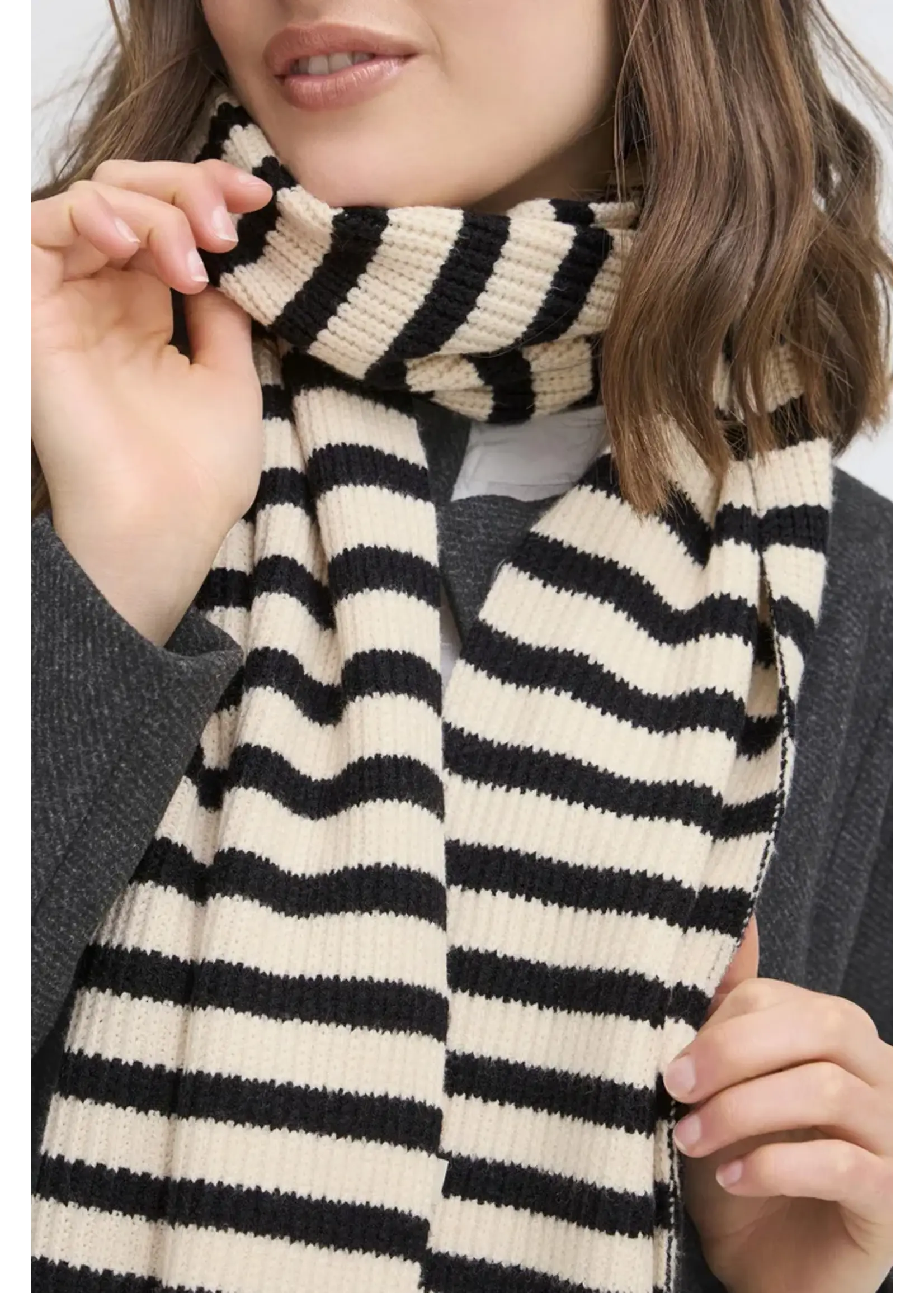 Fransa Fransa Écharpe Stripy - Whisper White