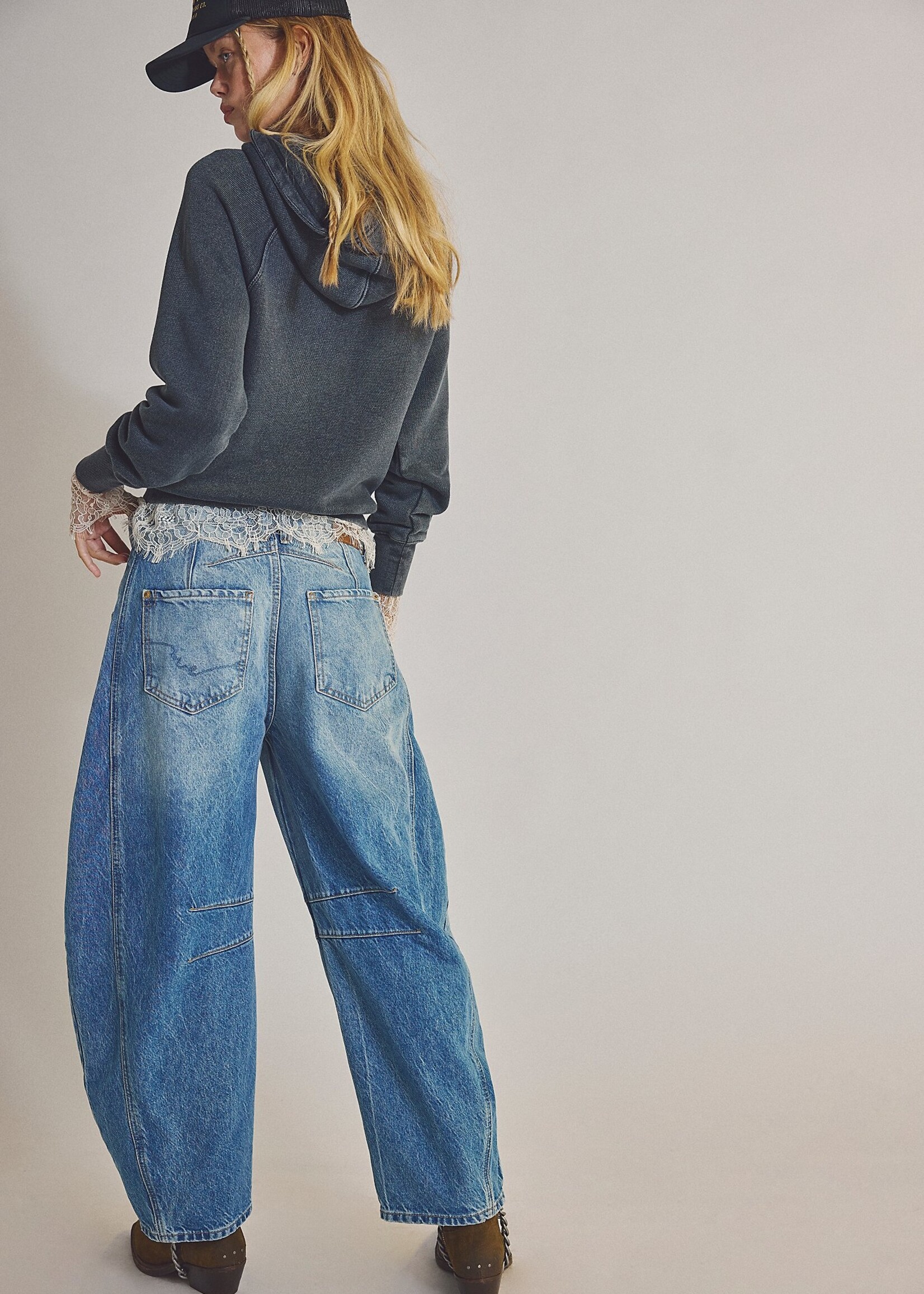 Free People Free People Barrel Mi-Hauteur Good Luck - Ultra Light Beam